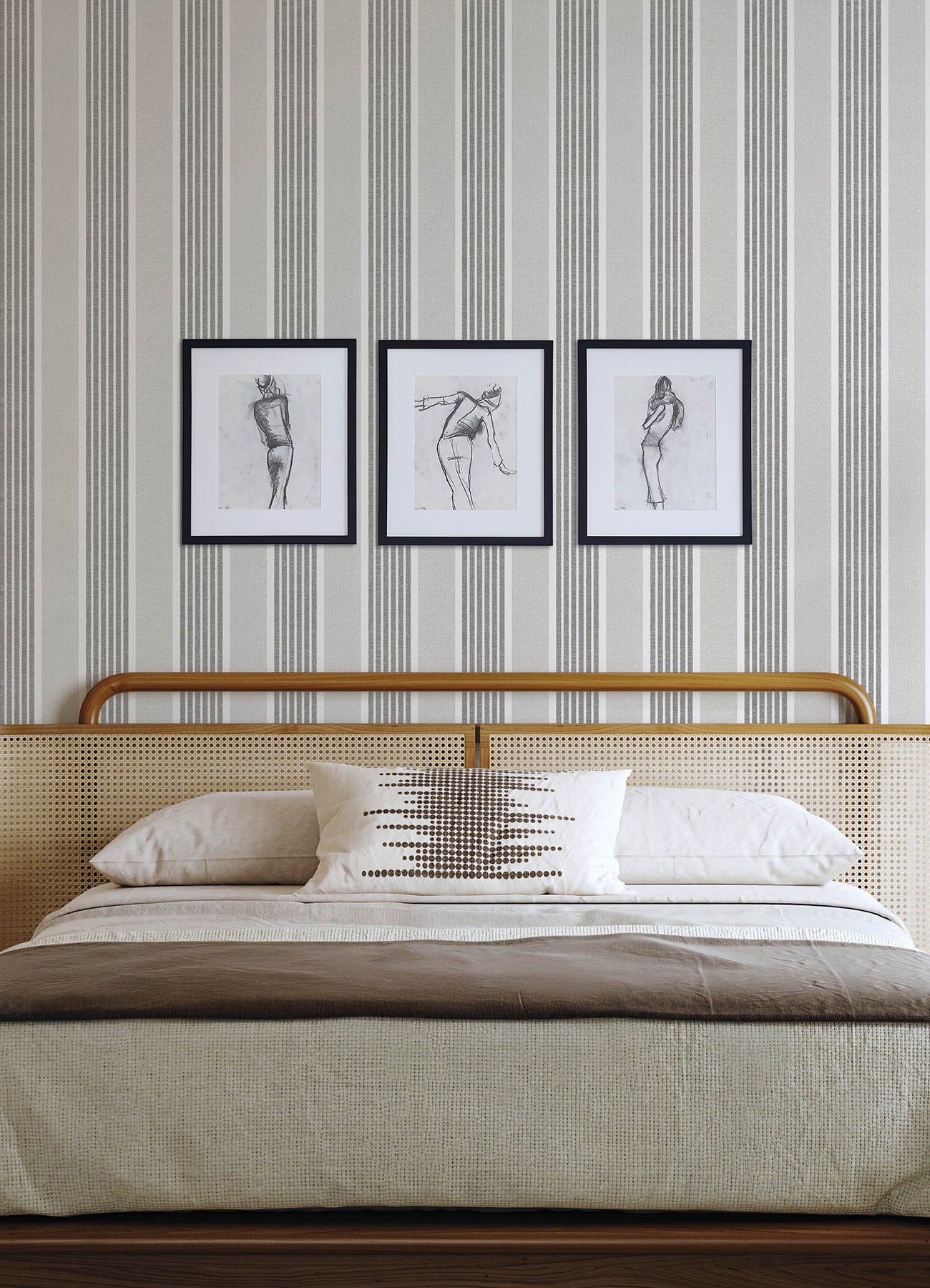 Bingley Wallpaper in charcoal color - pattern number 4192-83435 - by Chesapeake in the Plaid and Stripe Resource Collection collection
