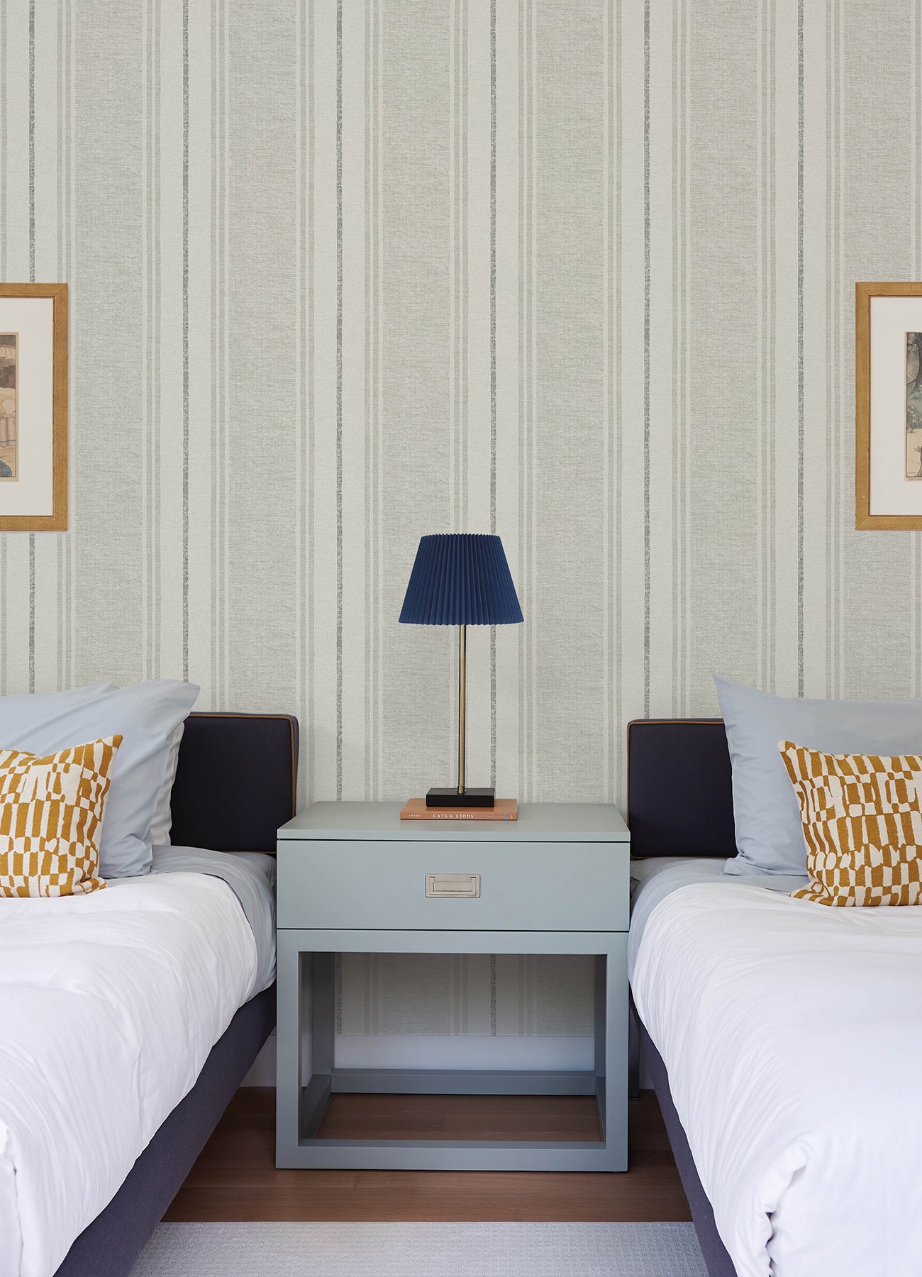 Maddox Wallpaper in grey color - pattern number 4192-83441 - by Chesapeake in the Plaid and Stripe Resource Collection collection