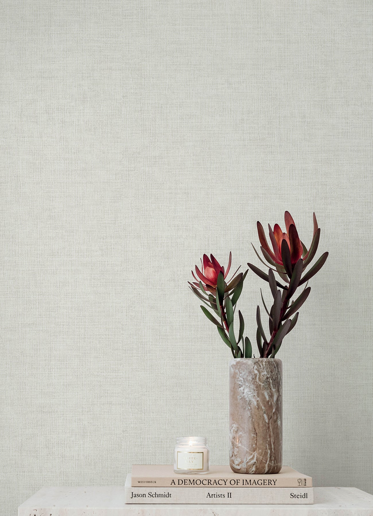 Alba wallpaper in pearl color - pattern number 4193-7400 - by A Street Prints in the Portofino collection