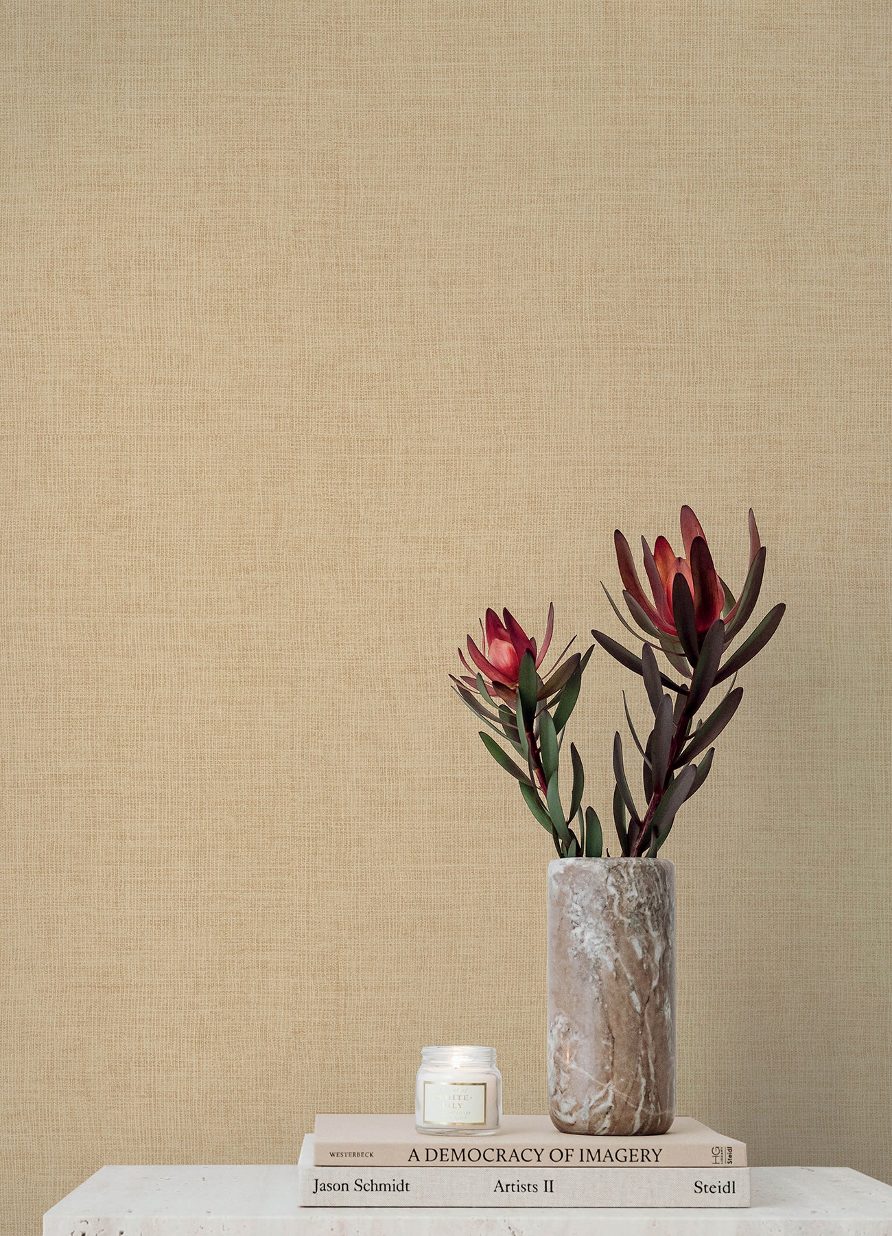 Alba wallpaper in light yellow color - pattern number 4193-7405 - by A Street Prints in the Portofino collection