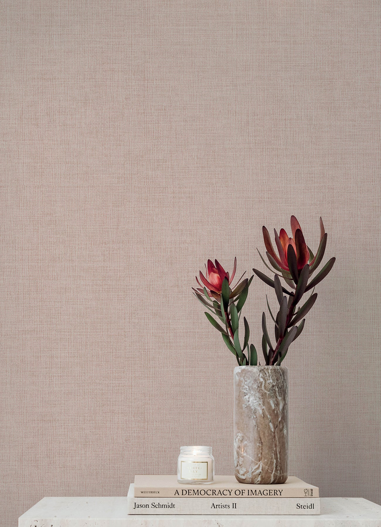 Alba wallpaper in blush color - pattern number 4193-7406 - by A Street Prints in the Portofino collection