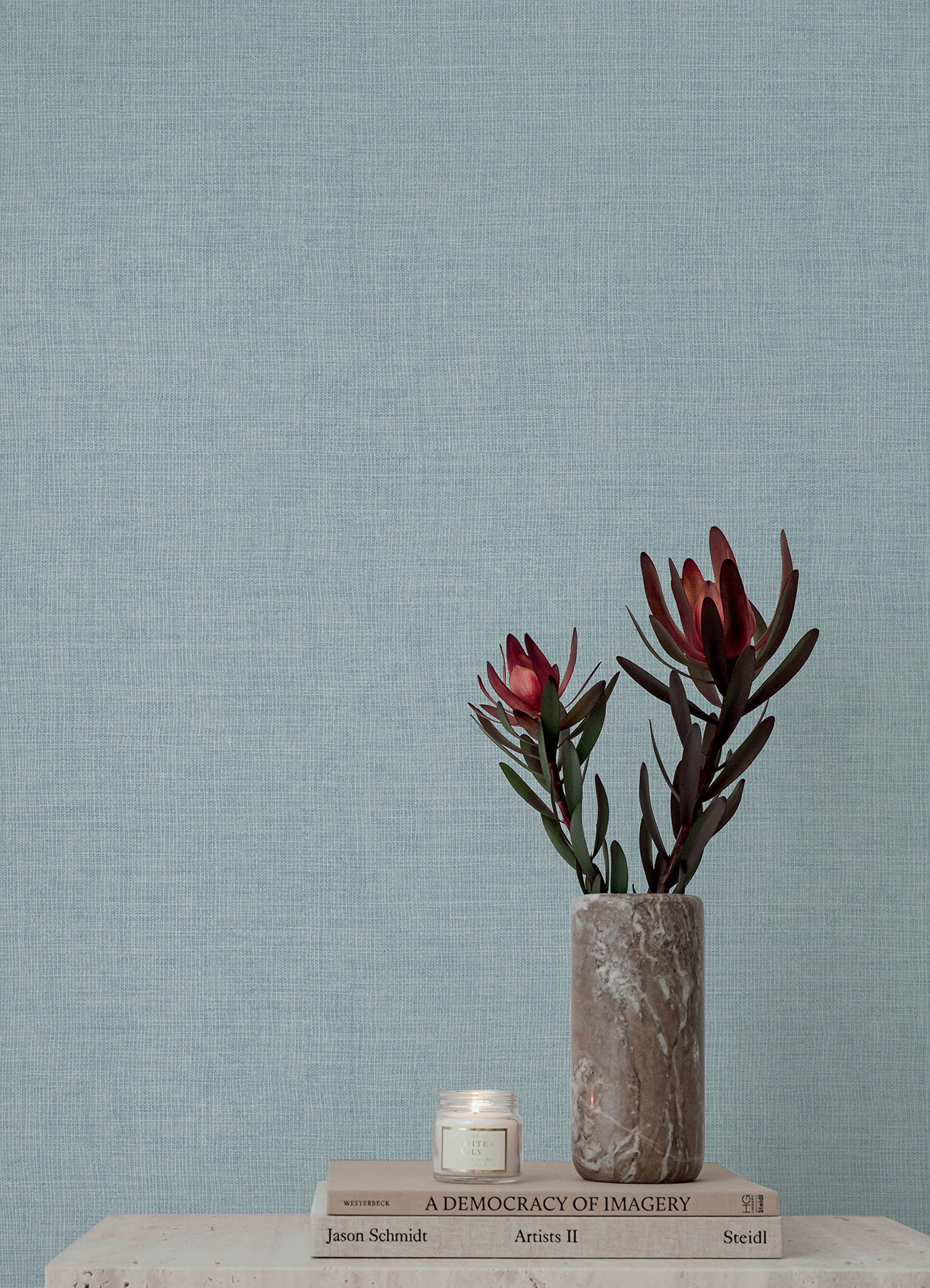 Alba wallpaper in sky blue color - pattern number 4193-7411 - by A Street Prints in the Portofino collection