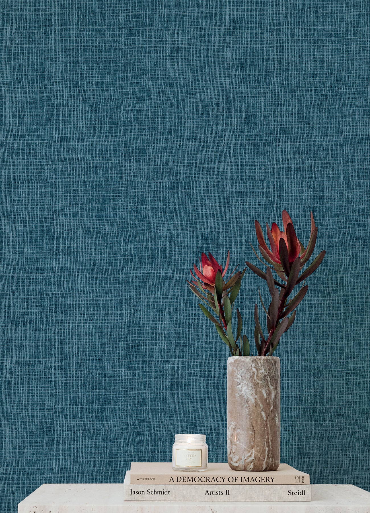 Alba wallpaper in dark blue color - pattern number 4193-7414 - by A Street Prints in the Portofino collection