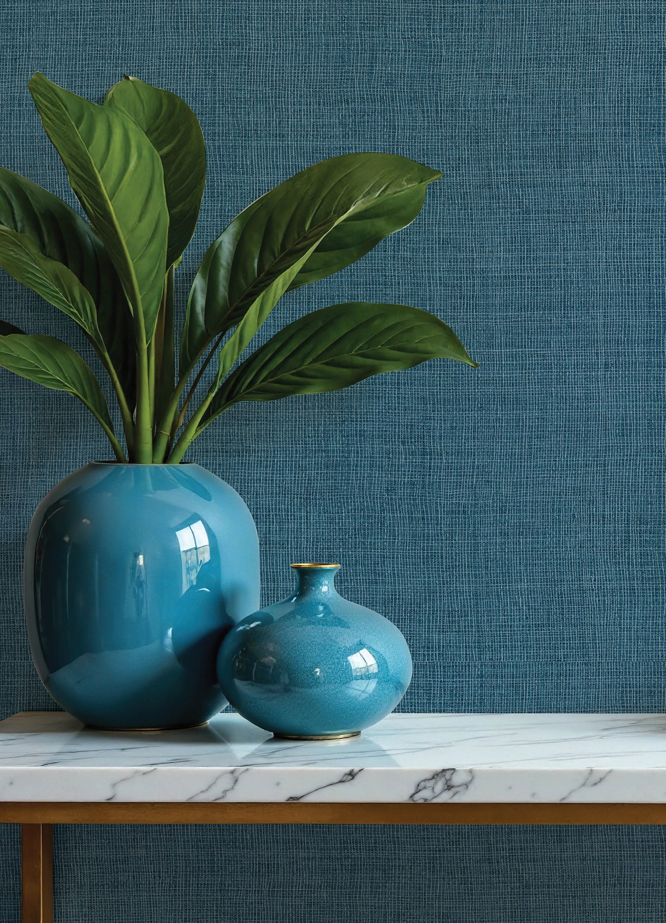 Alba wallpaper in dark blue color - pattern number 4193-7414 - by A Street Prints in the Portofino collection