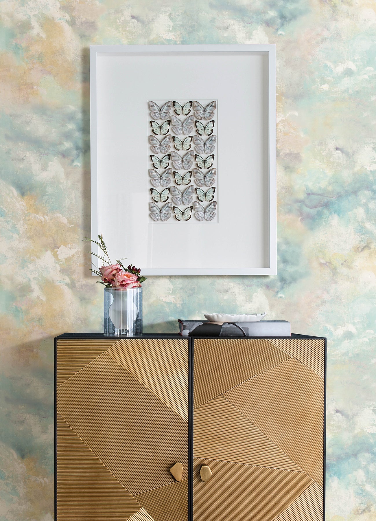Aria wallpaper in aquamarine color - pattern number 4193-7462 - by A Street Prints in the Portofino collection