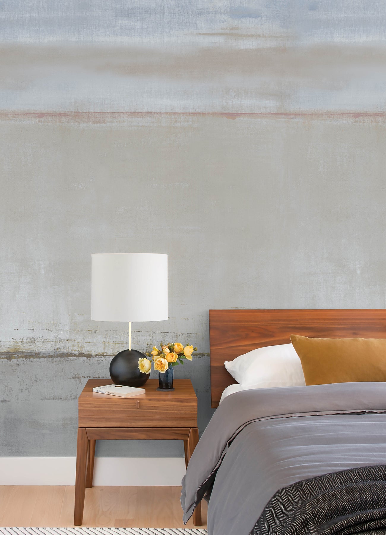 Brezza 3 Panel mural in cream color - pattern number 4193-7480M - by A Street Prints in the Portofino collection