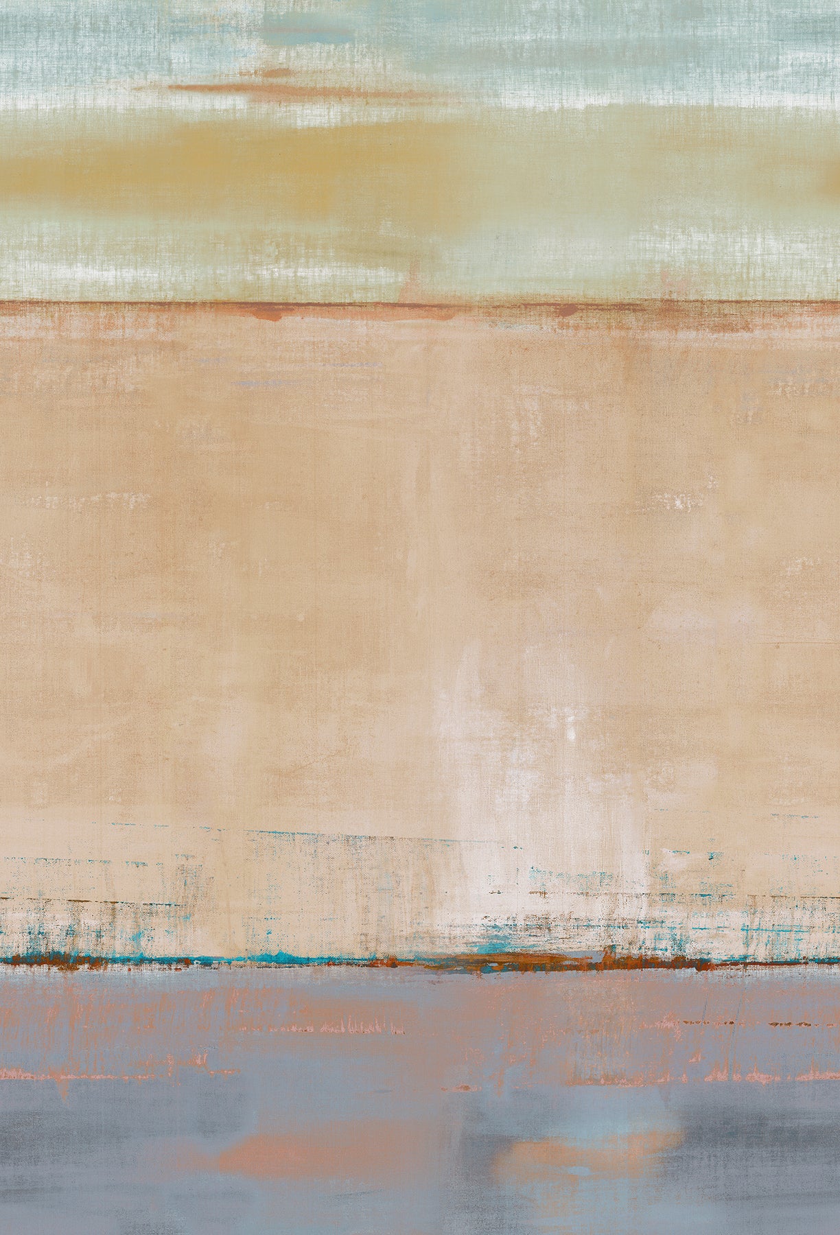 Brezza 3 Panel mural in neutral color - pattern number 4193-7481M - by A Street Prints in the Portofino collection