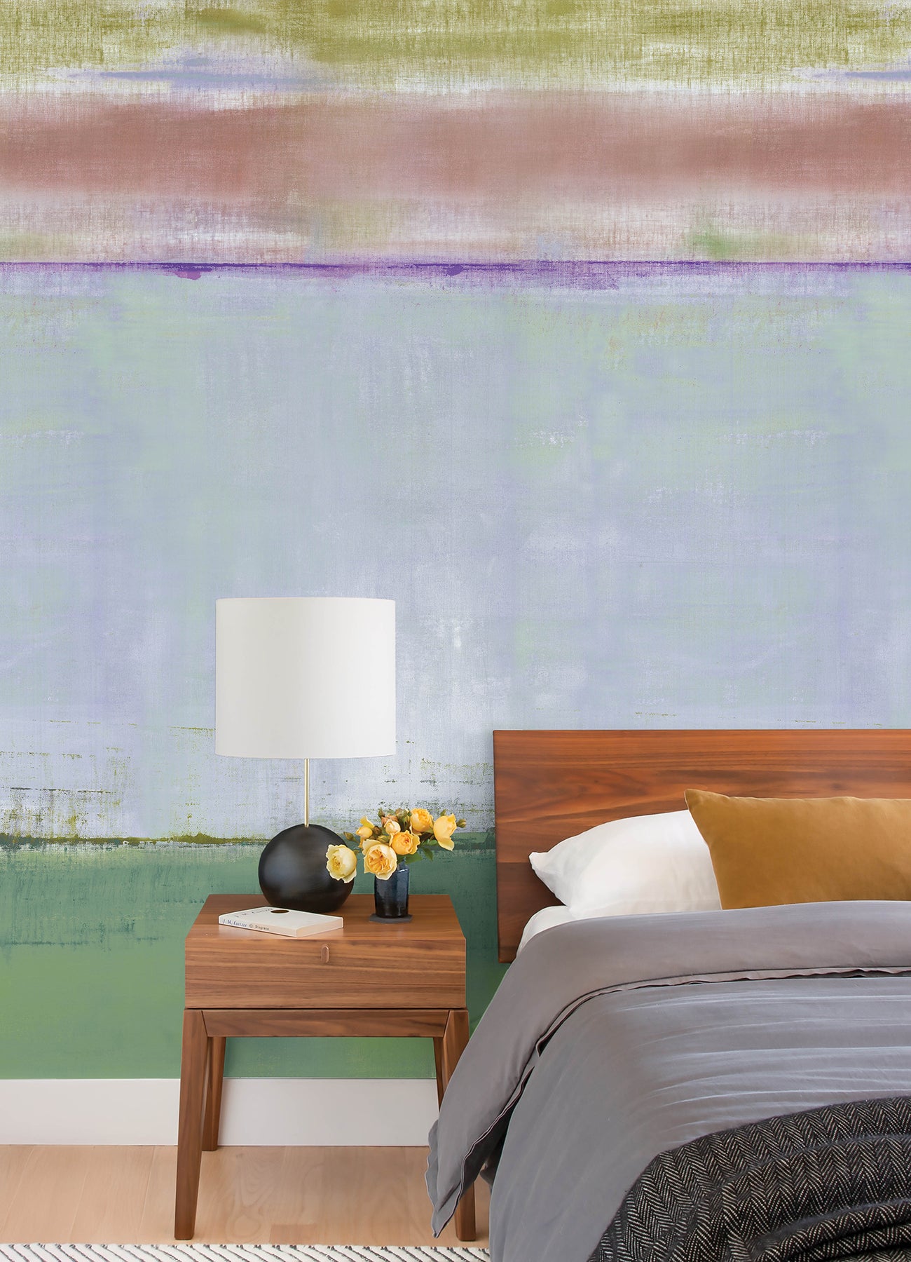 Brezza 3 Panel mural in pastel color - pattern number 4193-7482M - by A Street Prints in the Portofino collection
