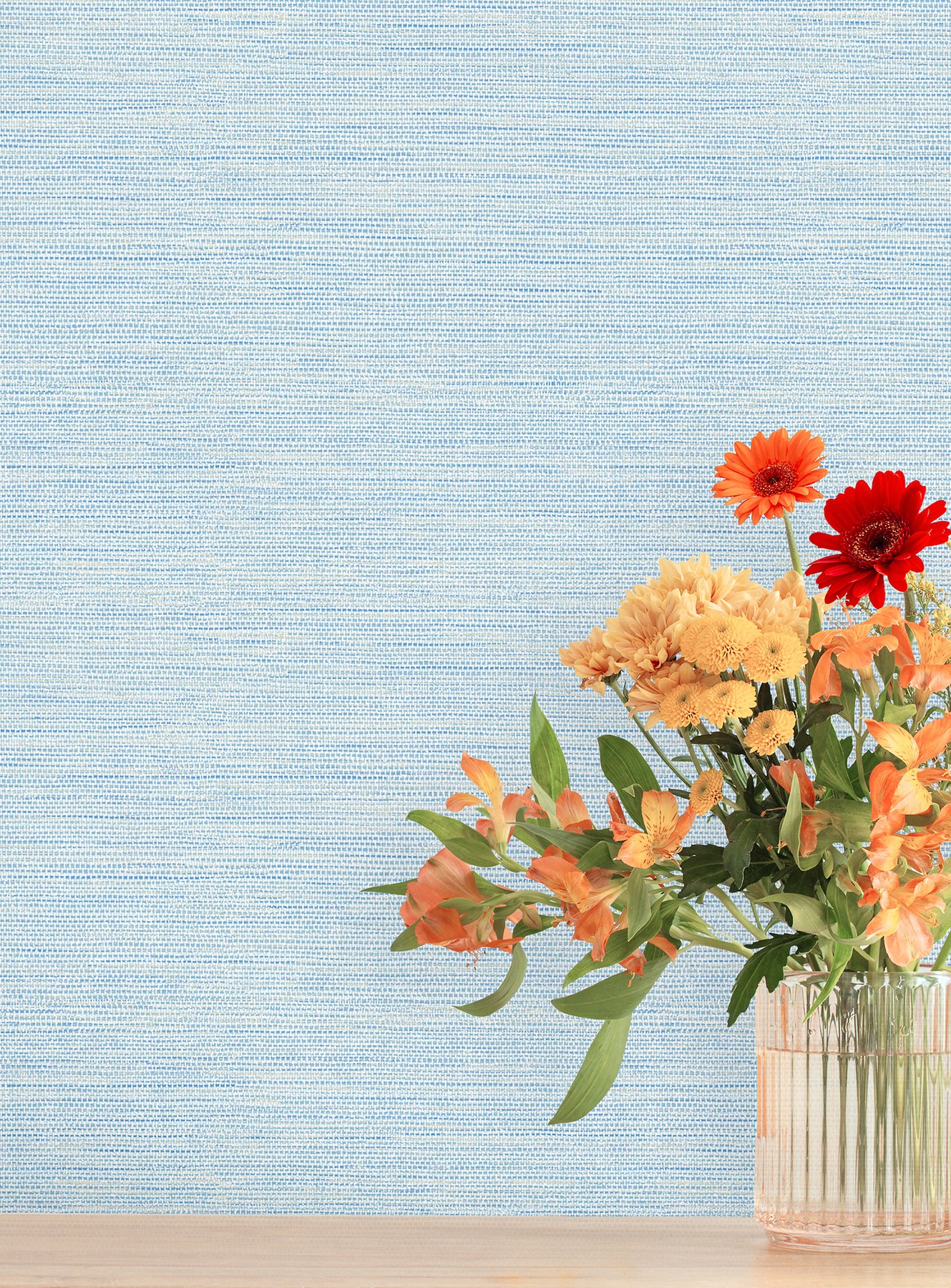 Agave Wallpaper in sky blue color - pattern number 4197-24283 - by A Street Prints in the Kaleidoscope collection