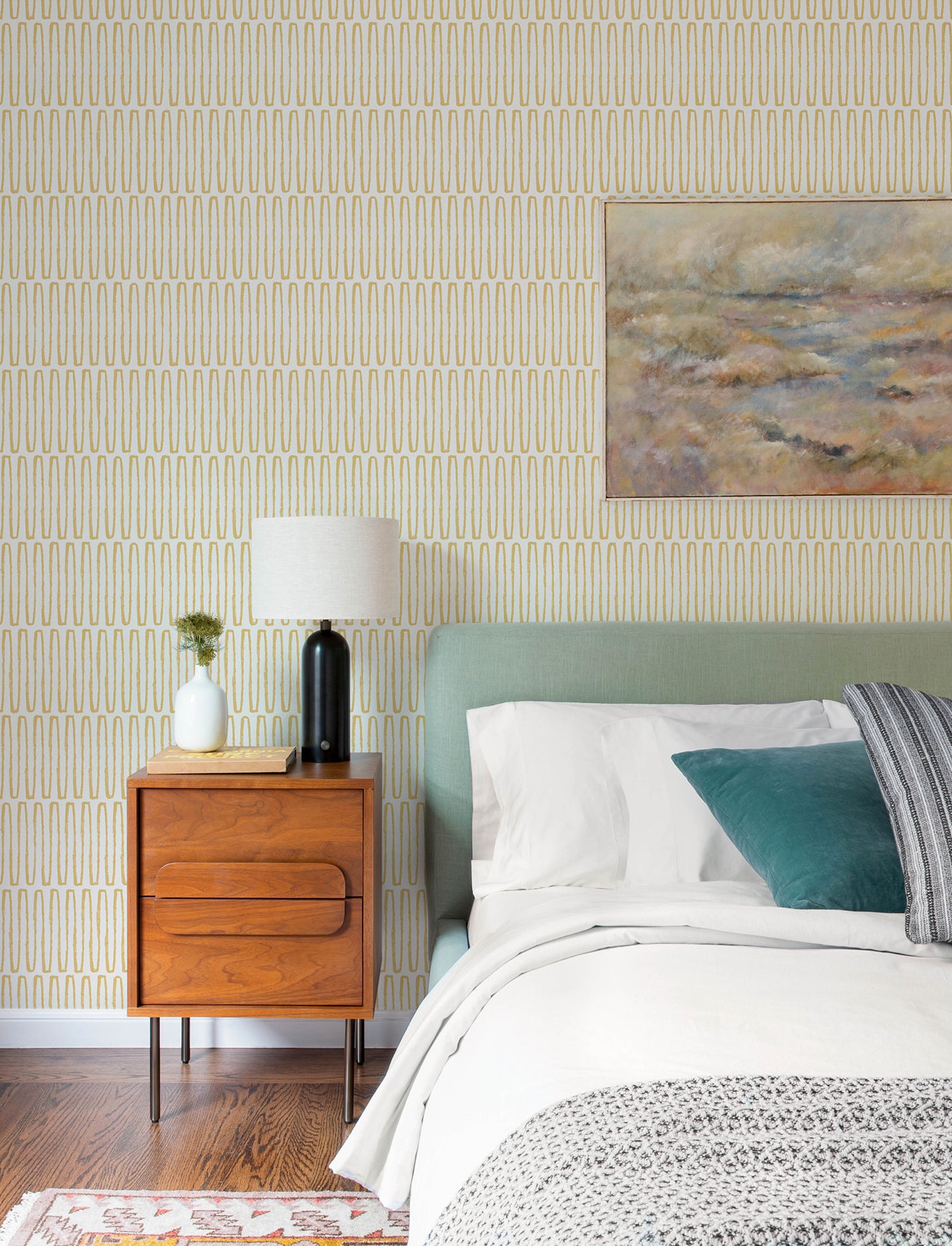 Lars Wallpaper in mustard color - pattern number 4197-26500 - by A Street Prints in the Kaleidoscope collection