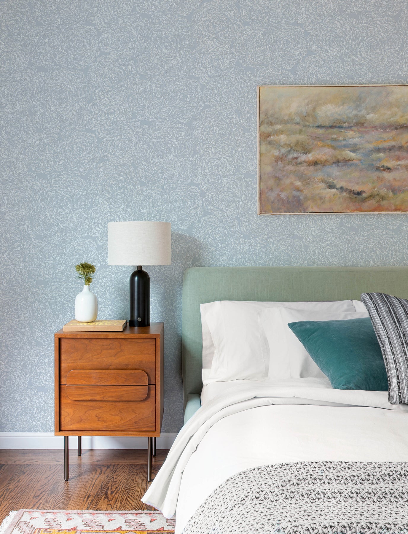 Ambroise Wallpaper in light blue color - pattern number 4197-27850 - by A Street Prints in the Kaleidoscope collection