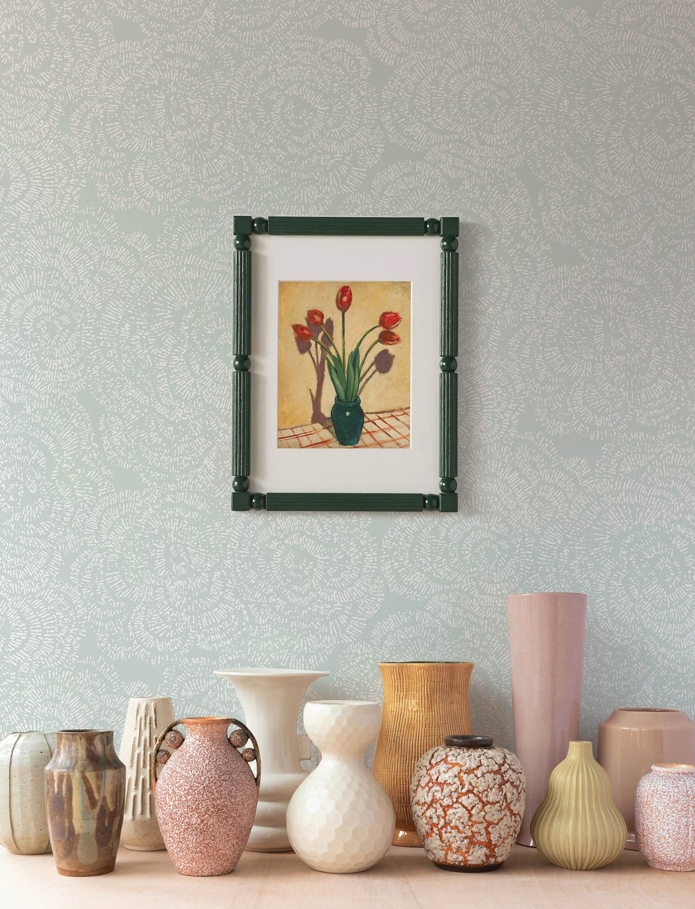 Ambroise Wallpaper in seafoam color - pattern number 4197-27851 - by A Street Prints in the Kaleidoscope collection