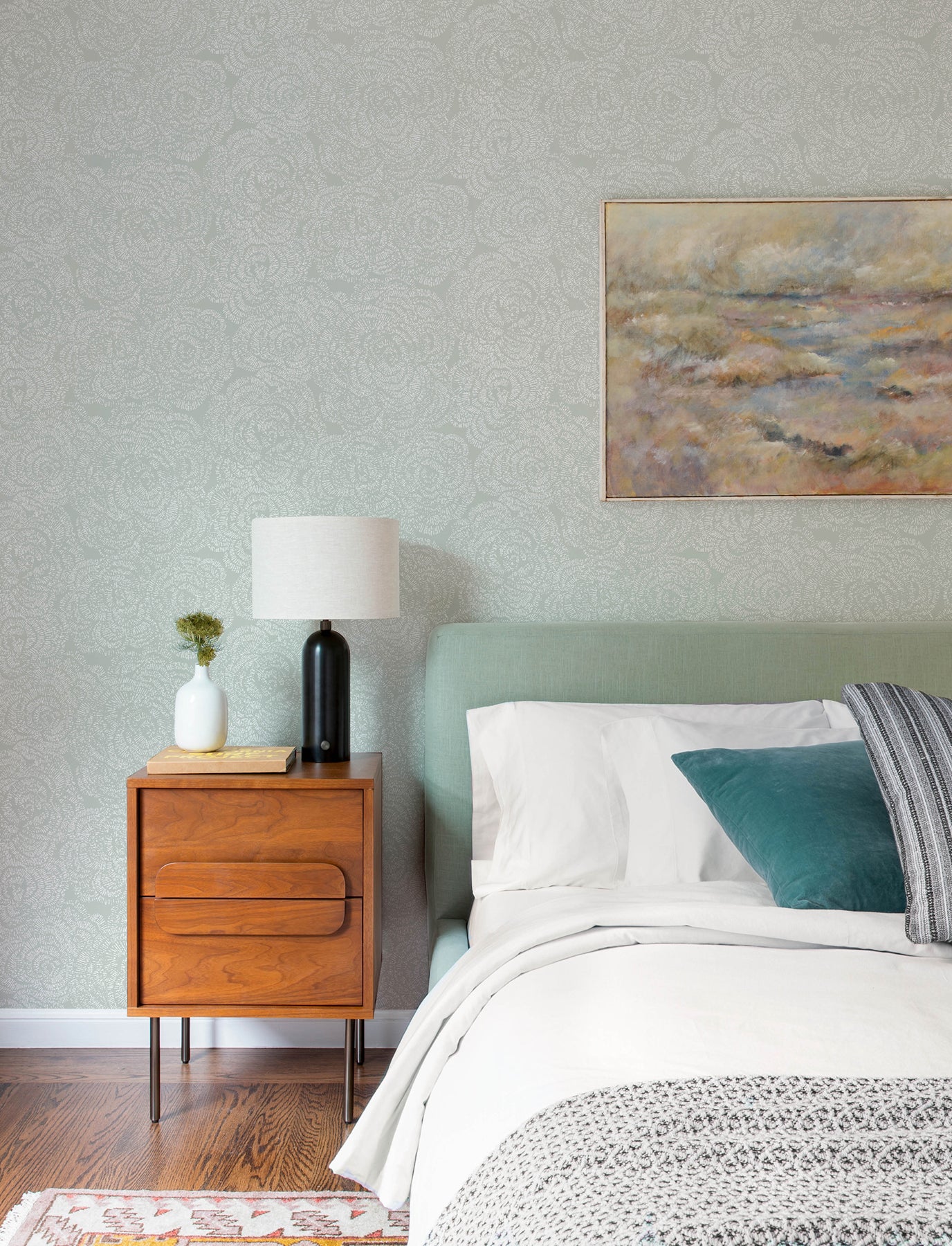 Ambroise Wallpaper in seafoam color - pattern number 4197-27851 - by A Street Prints in the Kaleidoscope collection