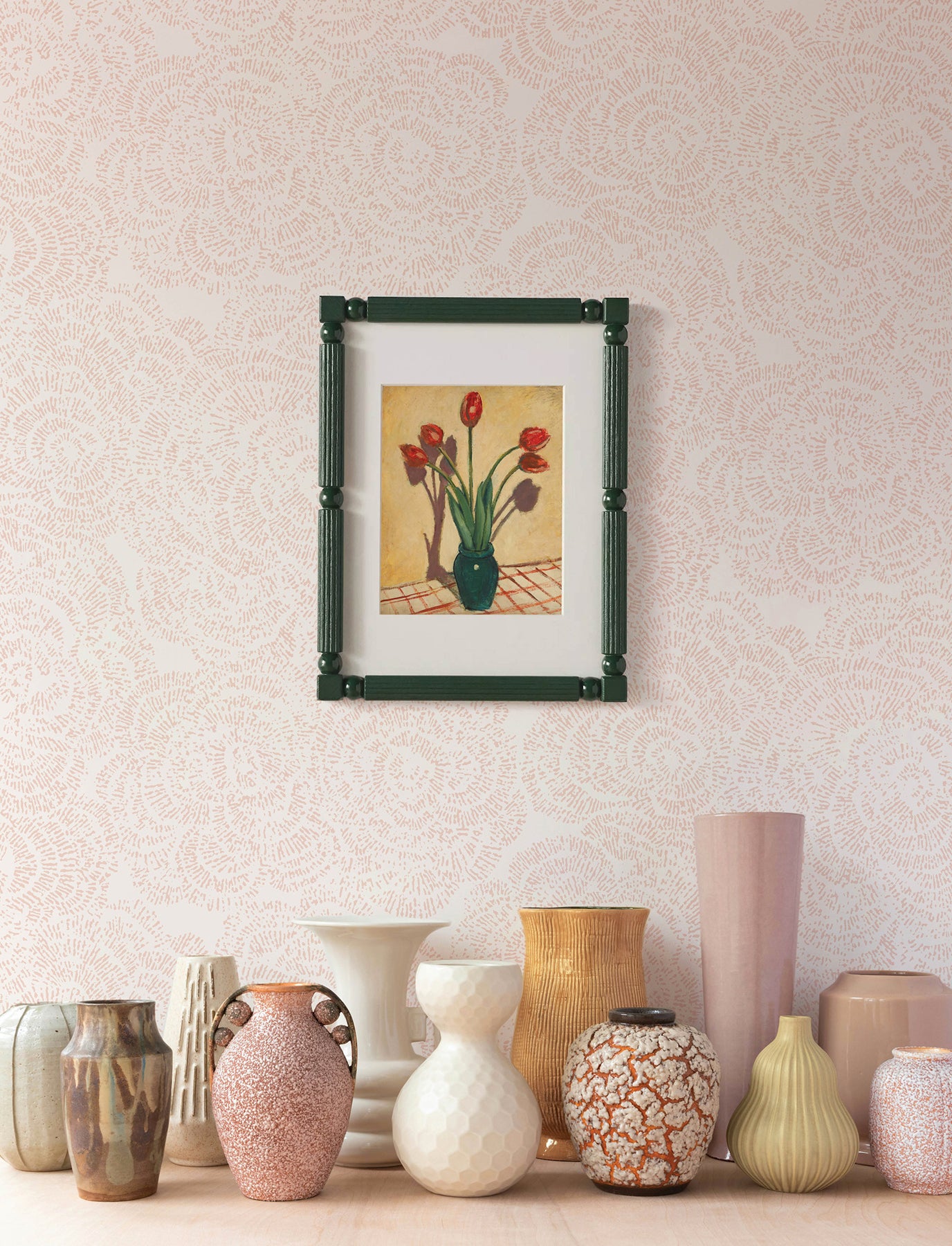 Ambroise Wallpaper in light pink color - pattern number 4197-27852 - by A Street Prints in the Kaleidoscope collection