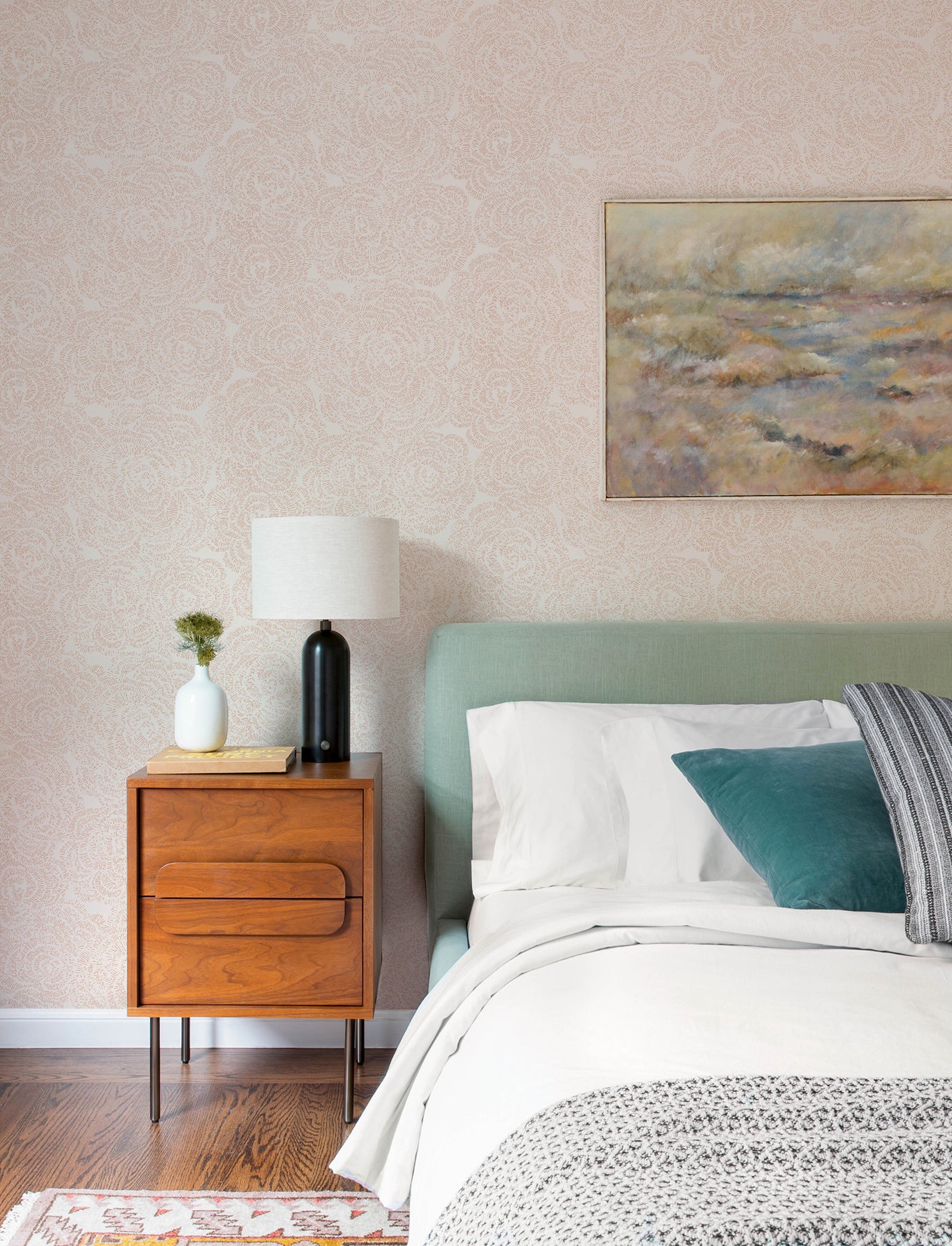 Ambroise Wallpaper in light pink color - pattern number 4197-27852 - by A Street Prints in the Kaleidoscope collection