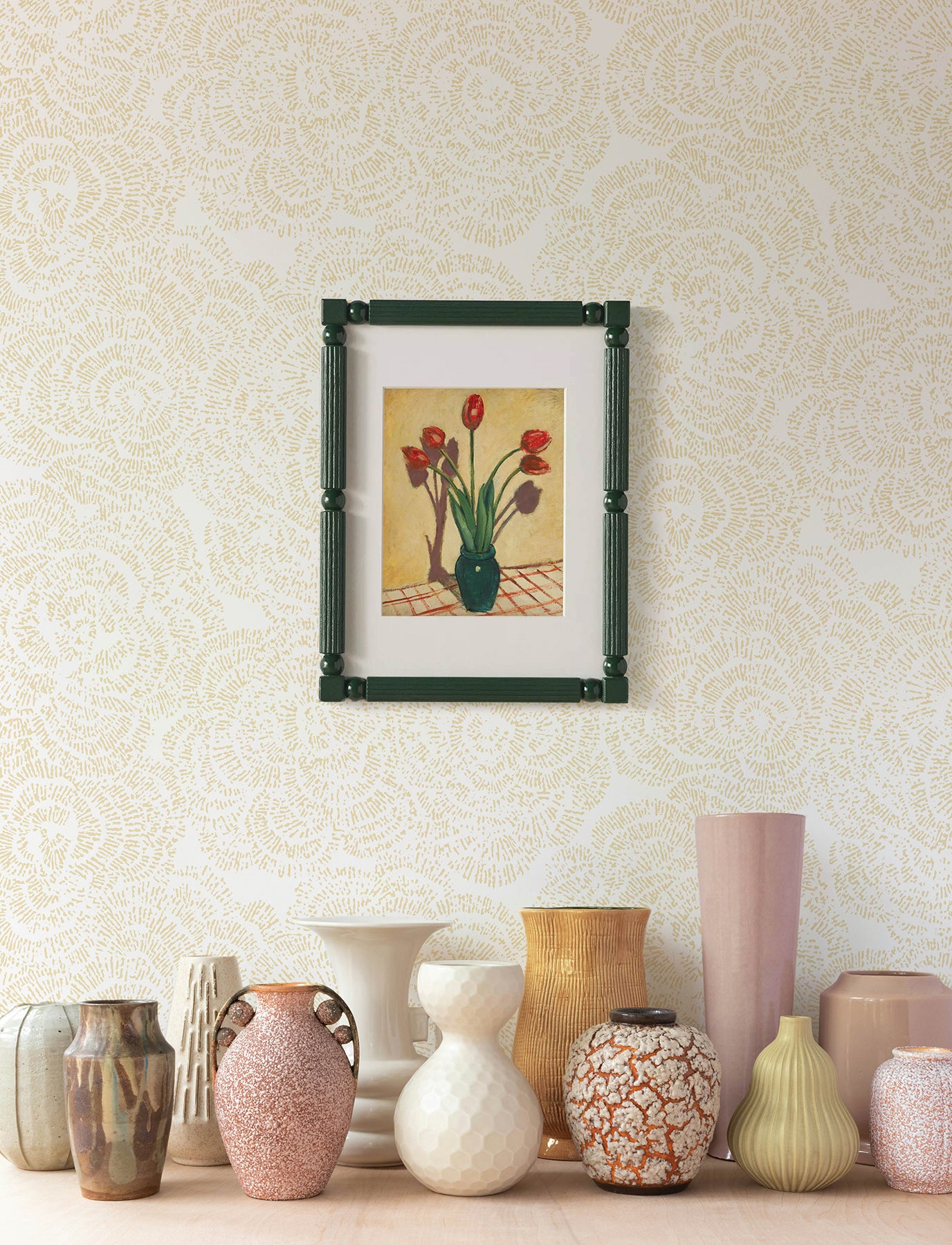Ambroise Wallpaper in butter color - pattern number 4197-27853 - by A Street Prints in the Kaleidoscope collection