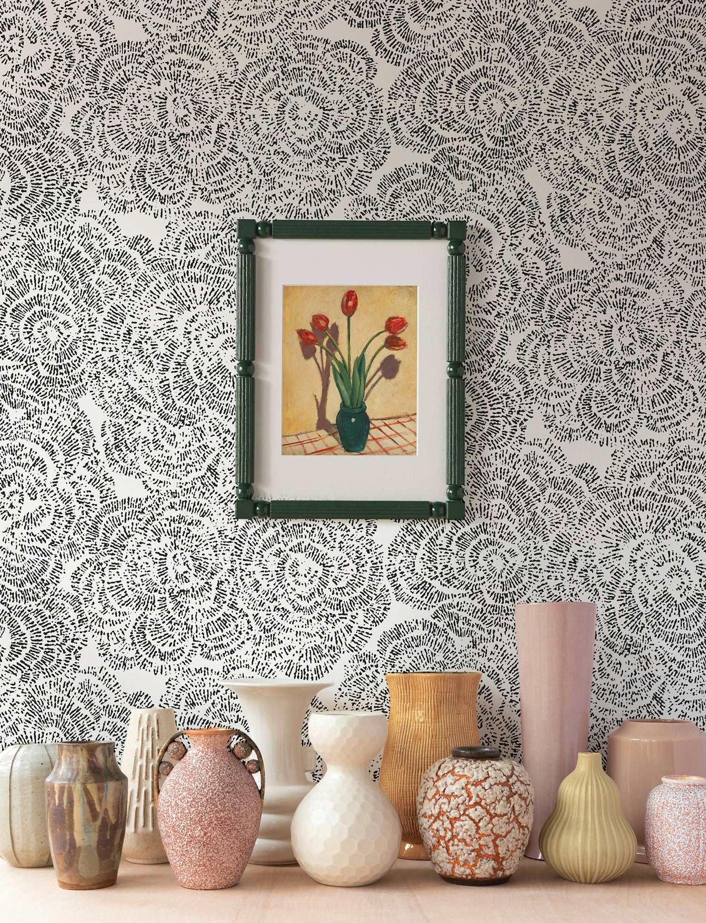 Ambroise Wallpaper in black color - pattern number 4197-27854 - by A Street Prints in the Kaleidoscope collection