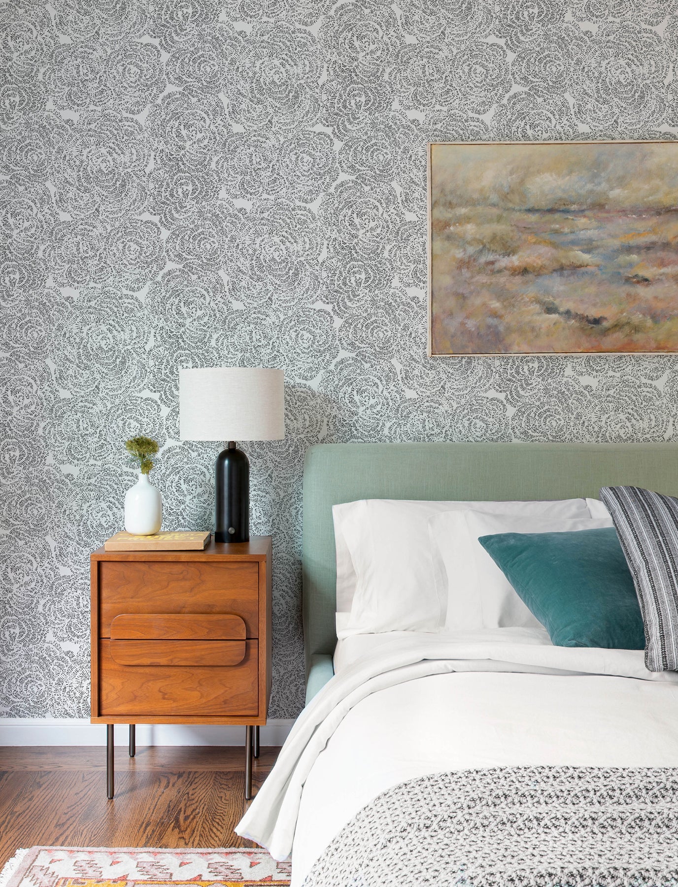 Ambroise Wallpaper in black color - pattern number 4197-27854 - by A Street Prints in the Kaleidoscope collection
