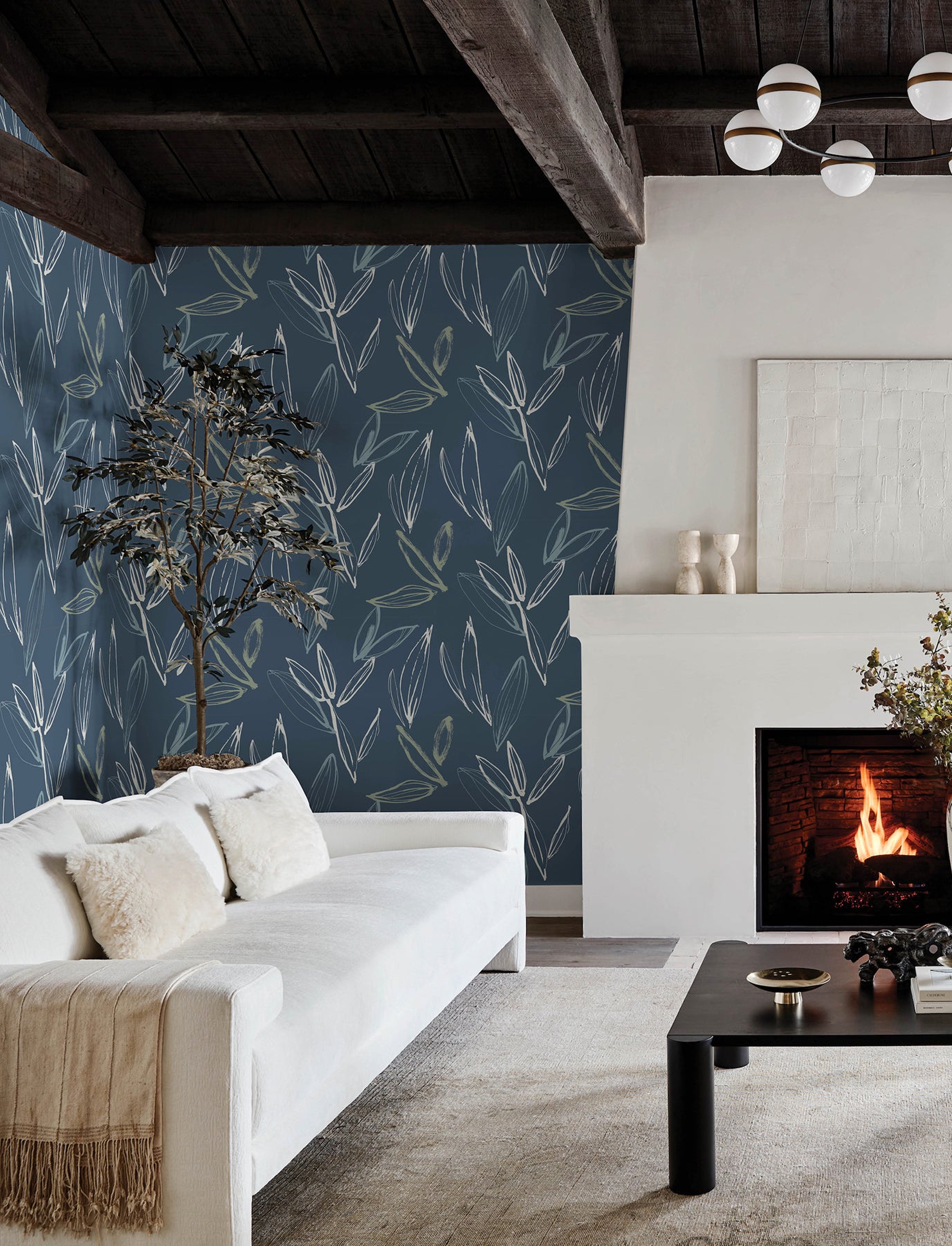 Kenia Wallpaper in indigo color - pattern number 4197-27855 - by A Street Prints in the Kaleidoscope collection