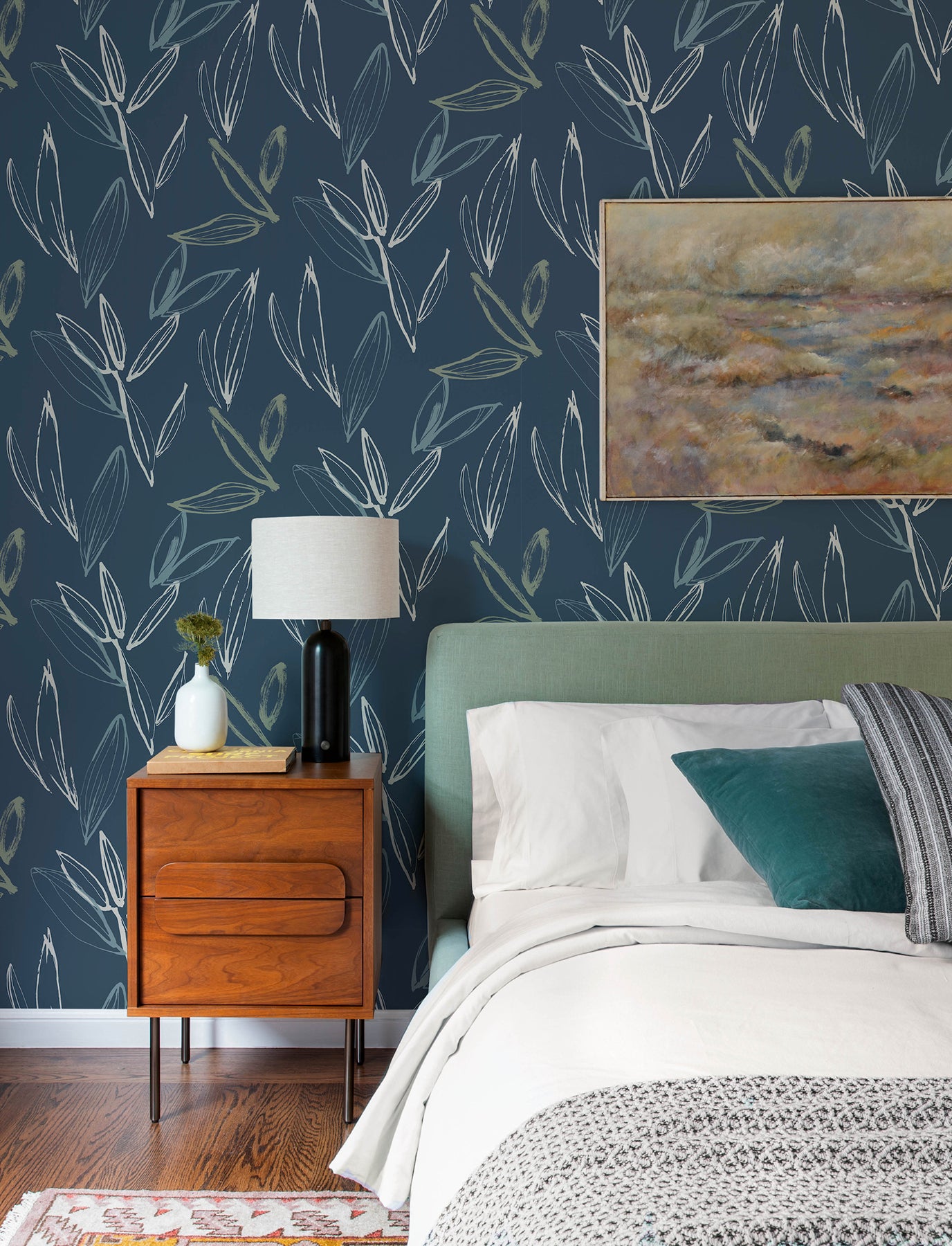 Kenia Wallpaper in indigo color - pattern number 4197-27855 - by A Street Prints in the Kaleidoscope collection
