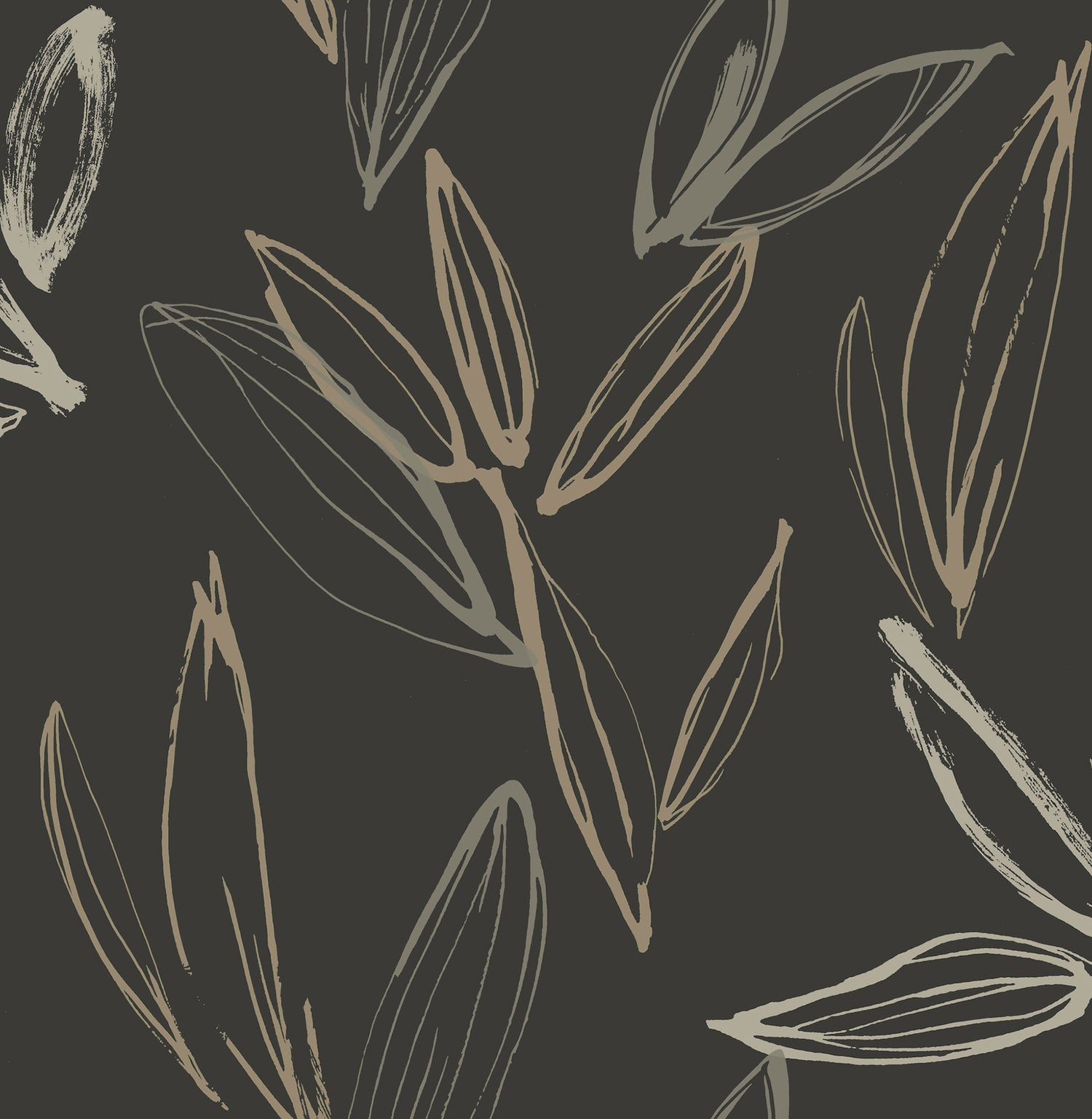 Kenia Wallpaper in black color - pattern number 4197-27860 - by A Street Prints in the Kaleidoscope collection