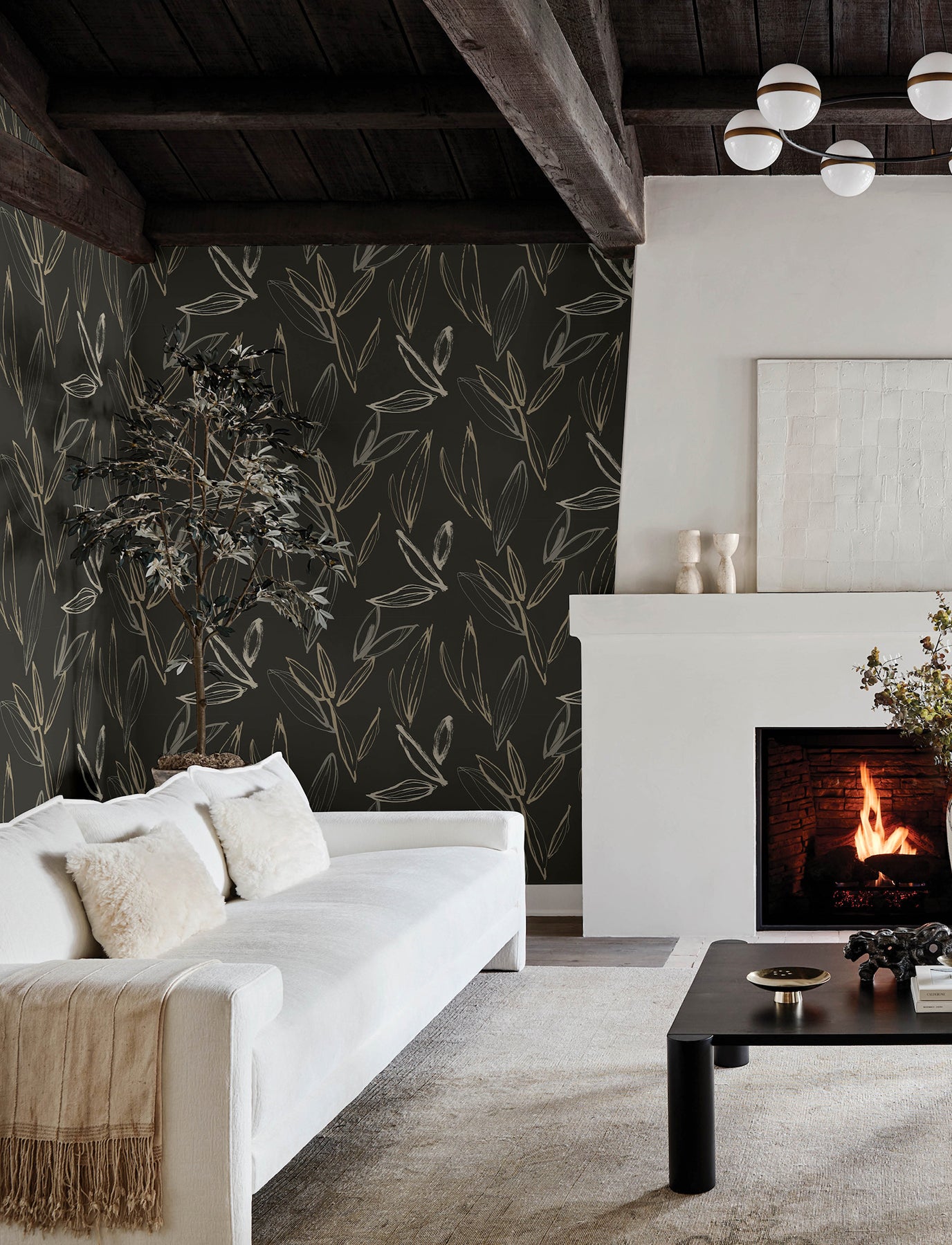 Kenia Wallpaper in black color - pattern number 4197-27860 - by A Street Prints in the Kaleidoscope collection