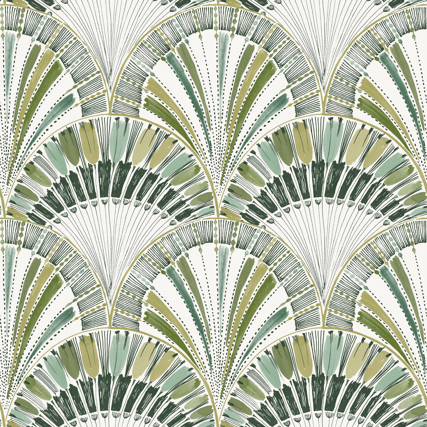 Myla Wallpaper in green color - pattern number 4197-27862 - by A Street Prints in the Kaleidoscope collection