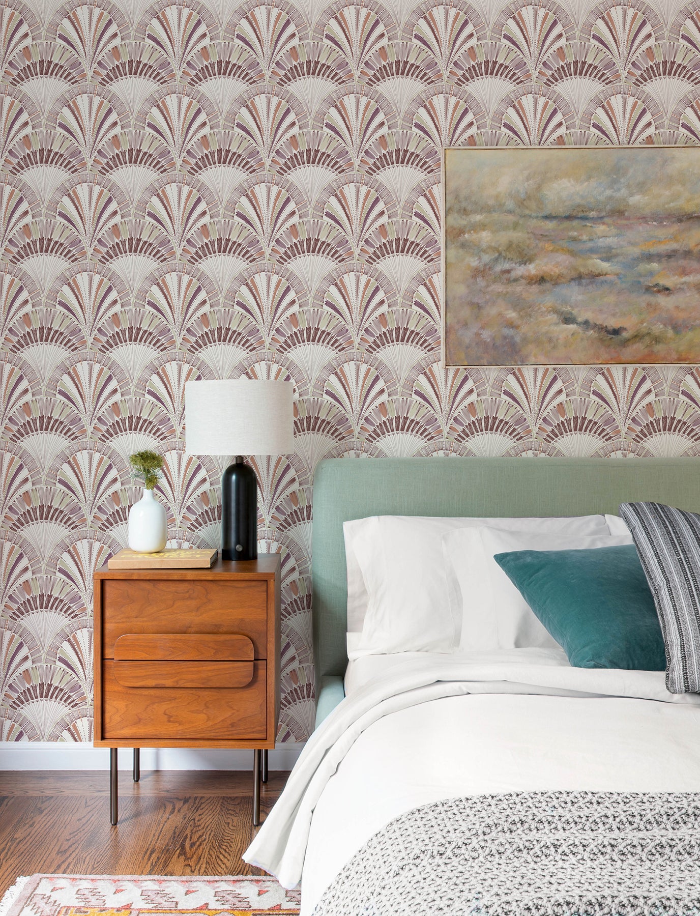 Myla Wallpaper in raspberry color - pattern number 4197-27863 - by A Street Prints in the Kaleidoscope collection