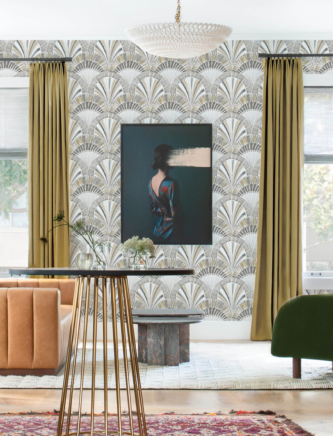 Myla Wallpaper in neutral color - pattern number 4197-27864 - by A Street Prints in the Kaleidoscope collection