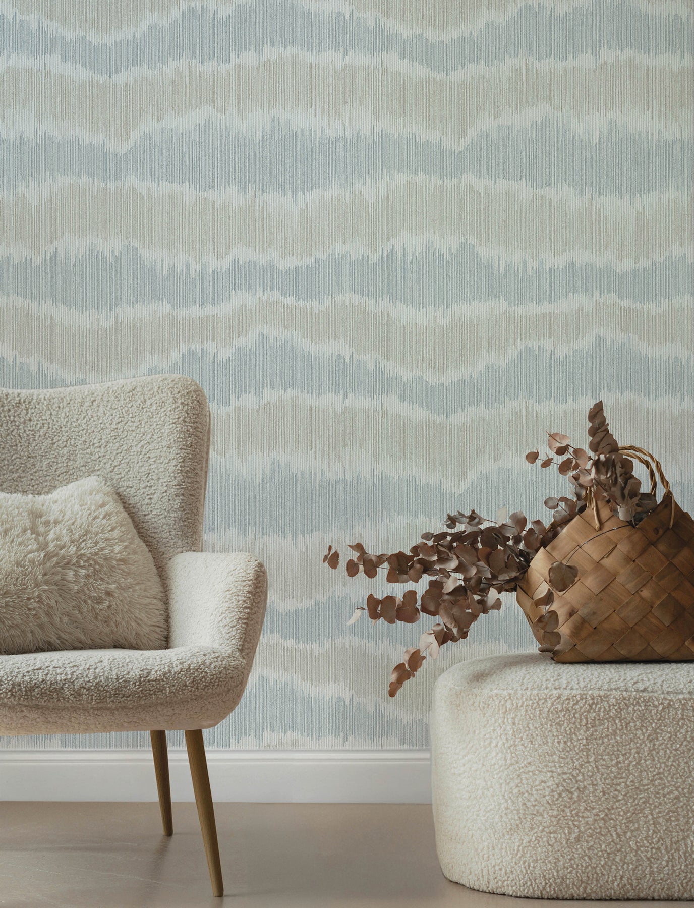 Wiggle Wallpaper in sky blue color - pattern number 4197-27865 - by A Street Prints in the Kaleidoscope collection