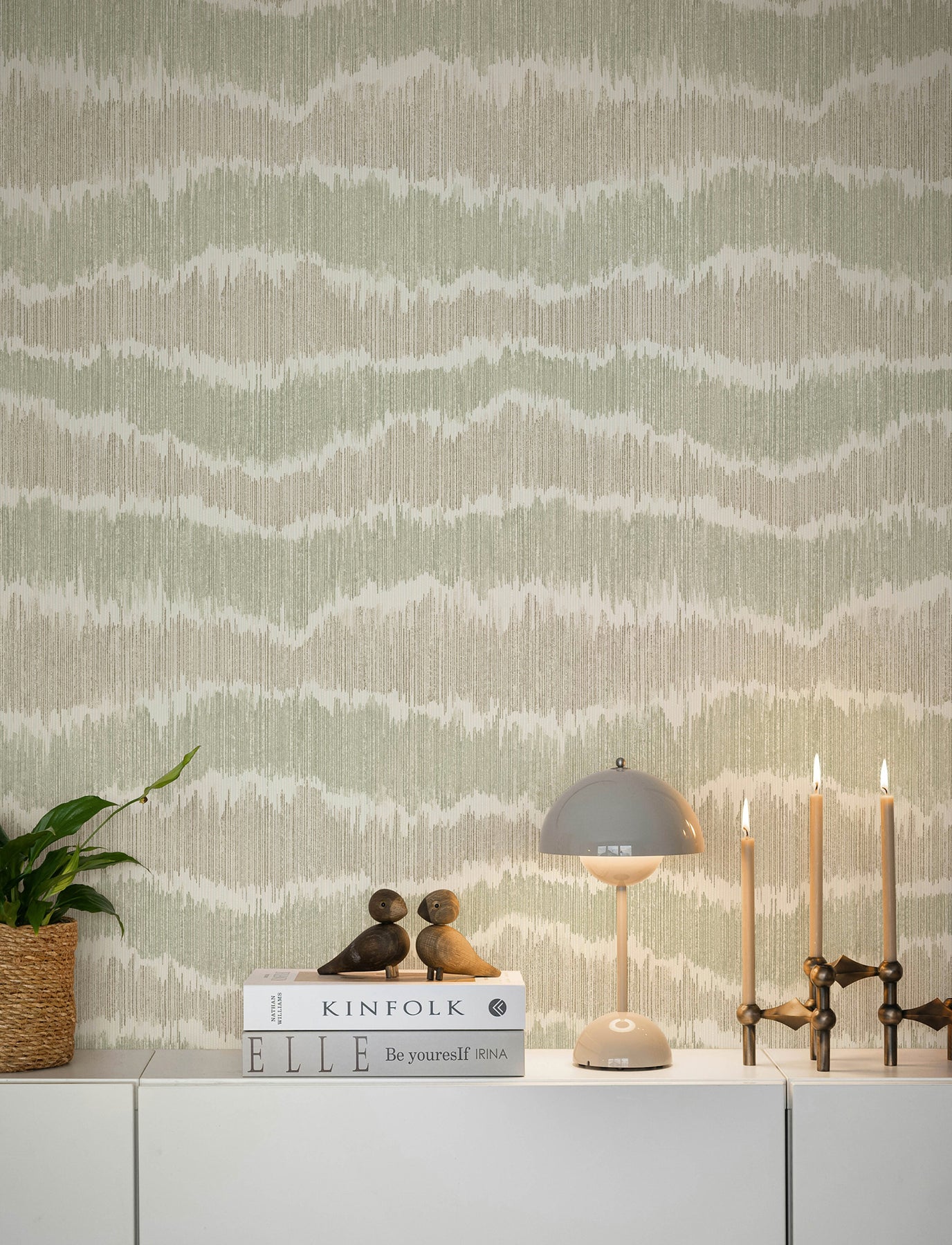 Wiggle Wallpaper in green color - pattern number 4197-27866 - by A Street Prints in the Kaleidoscope collection