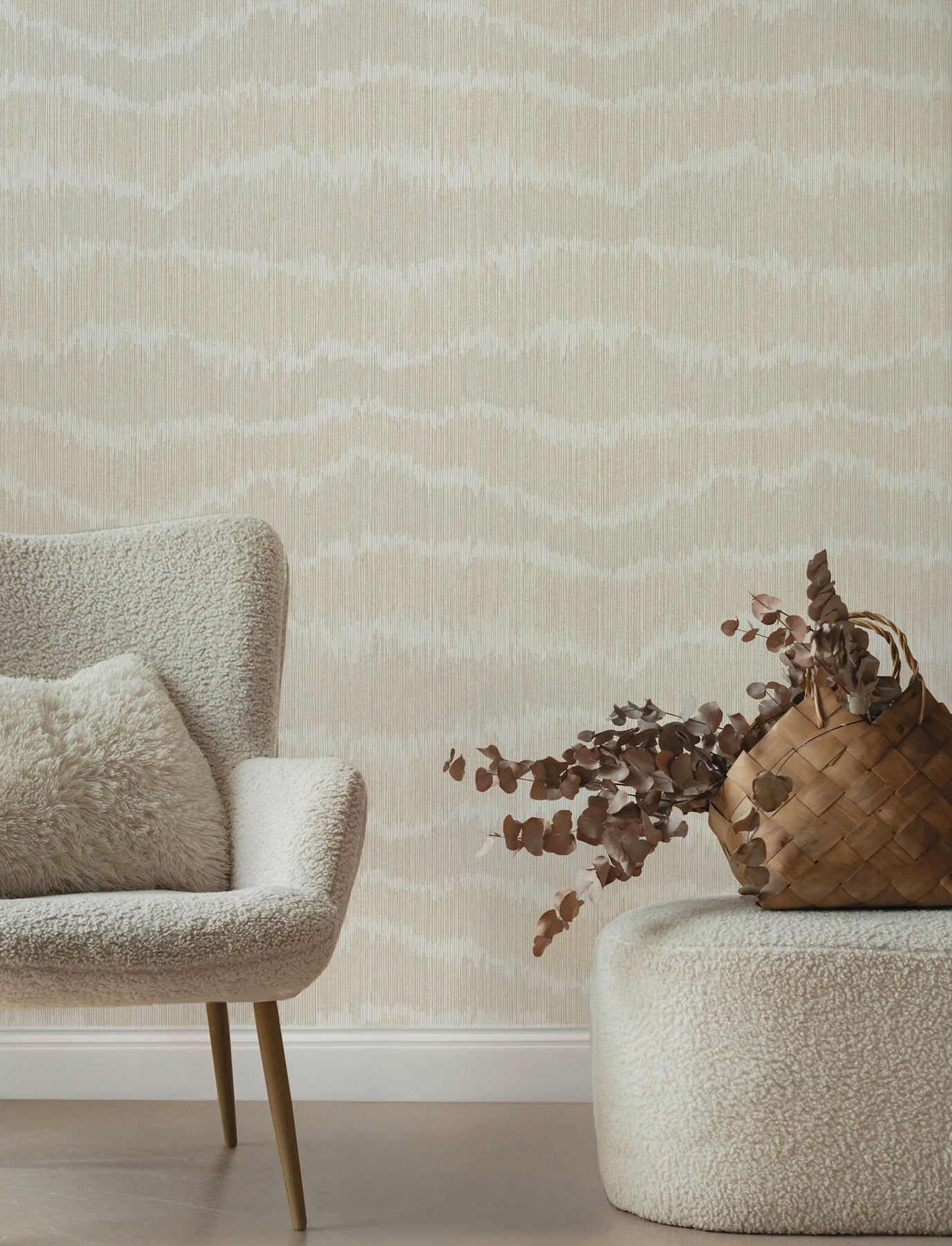Wiggle Wallpaper in neutral color - pattern number 4197-27867 - by A Street Prints in the Kaleidoscope collection