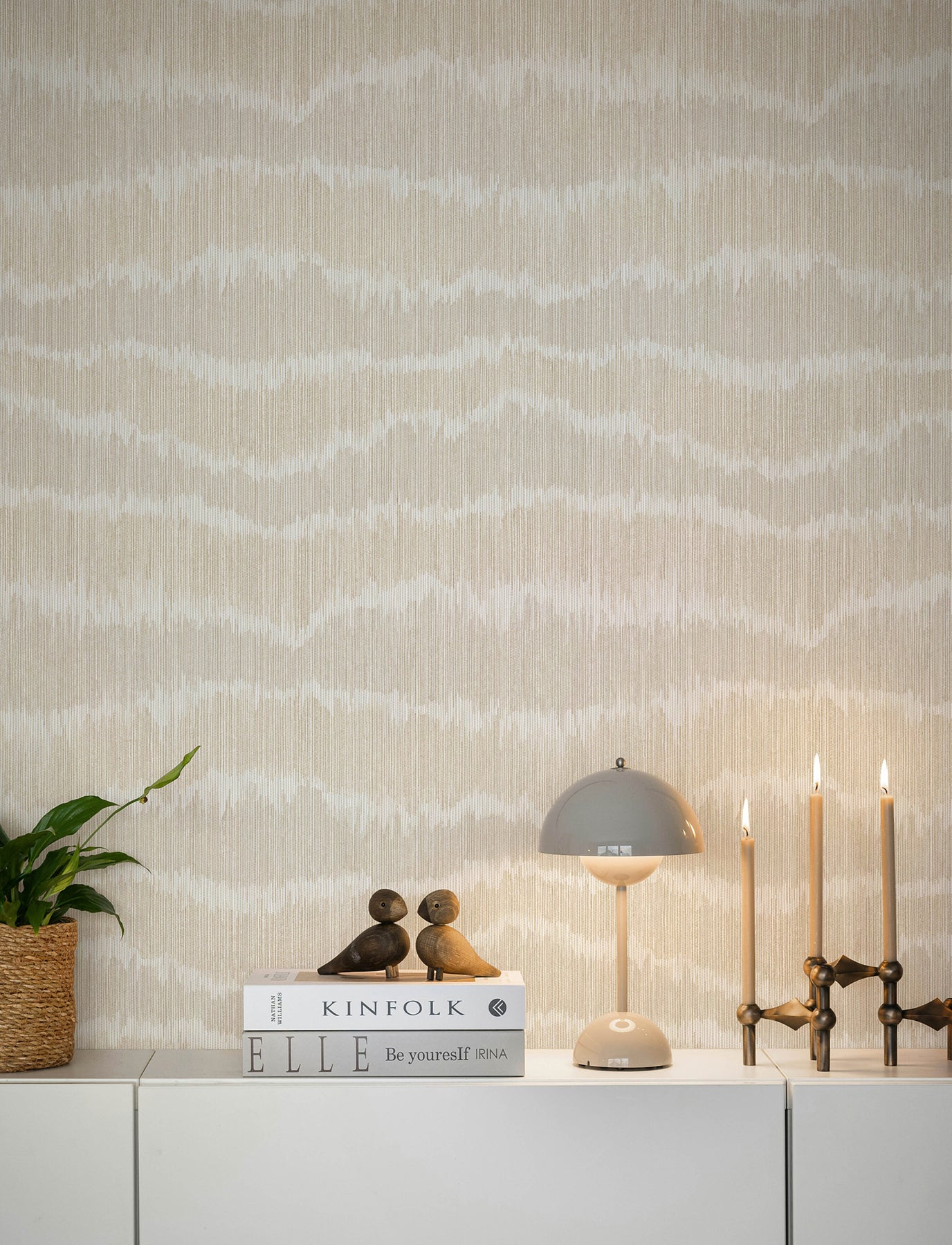 Wiggle Wallpaper in neutral color - pattern number 4197-27867 - by A Street Prints in the Kaleidoscope collection