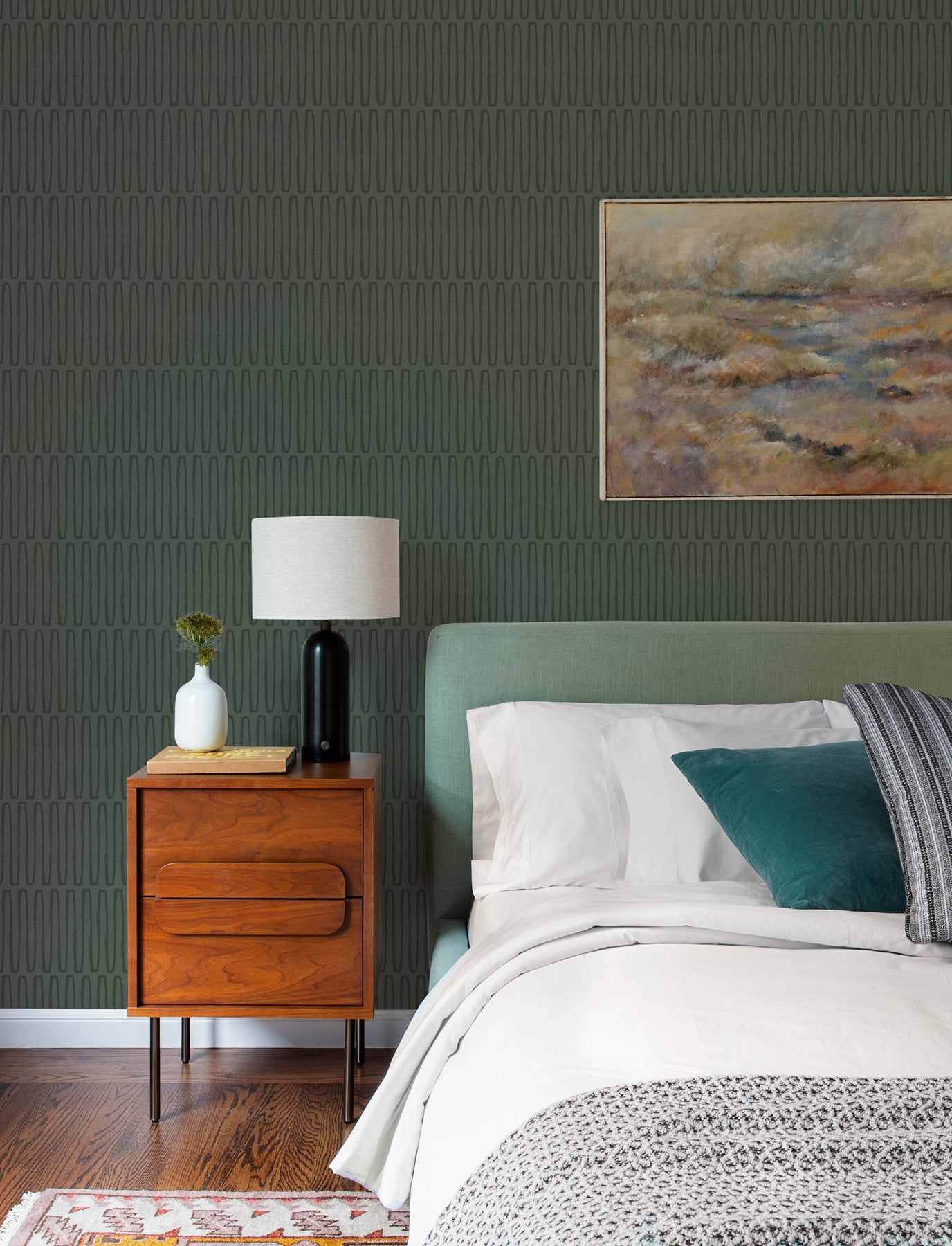 Lars Wallpaper in green color - pattern number 4197-27869 - by A Street Prints in the Kaleidoscope collection