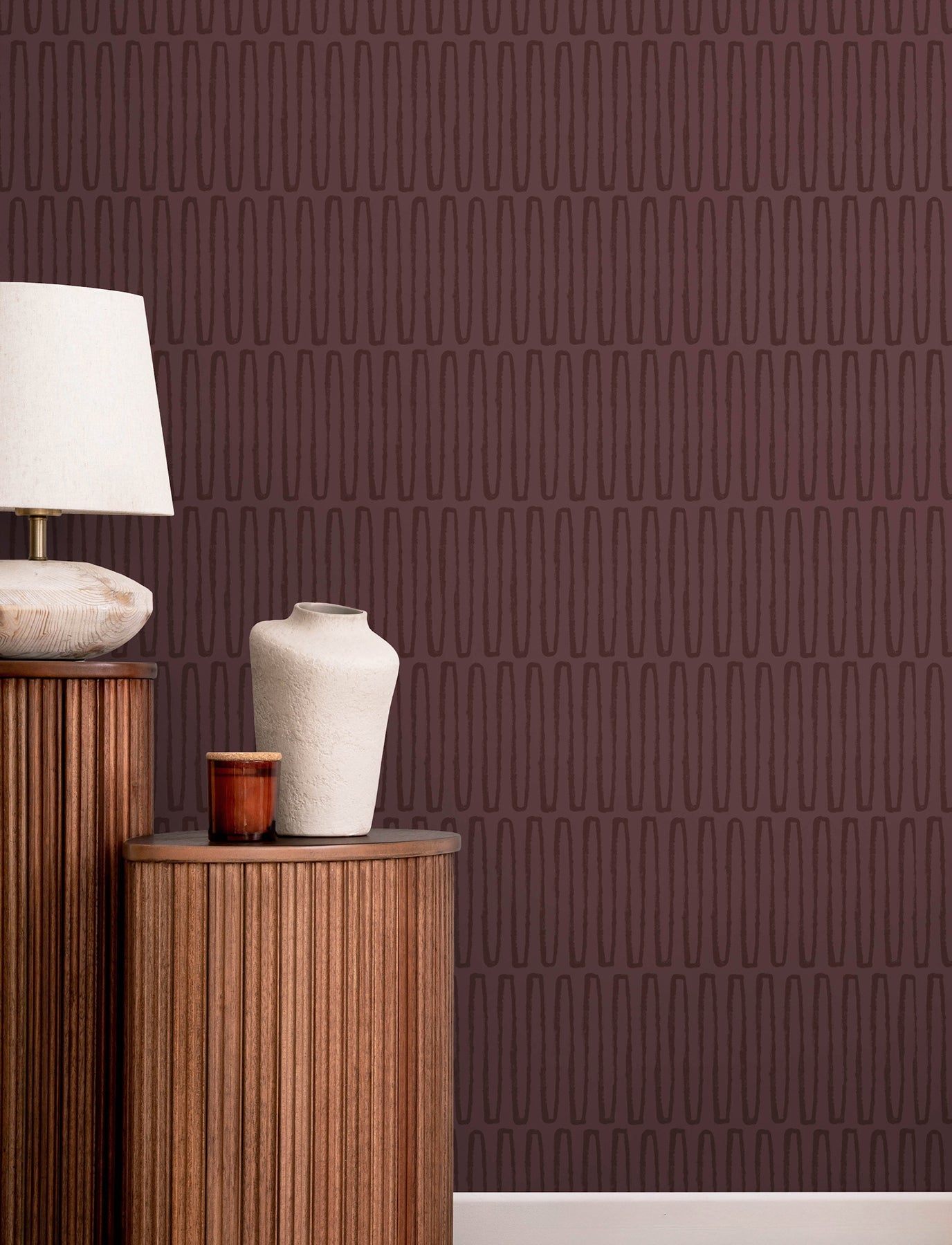 Lars Wallpaper in merlot color - pattern number 4197-27870 - by A Street Prints in the Kaleidoscope collection