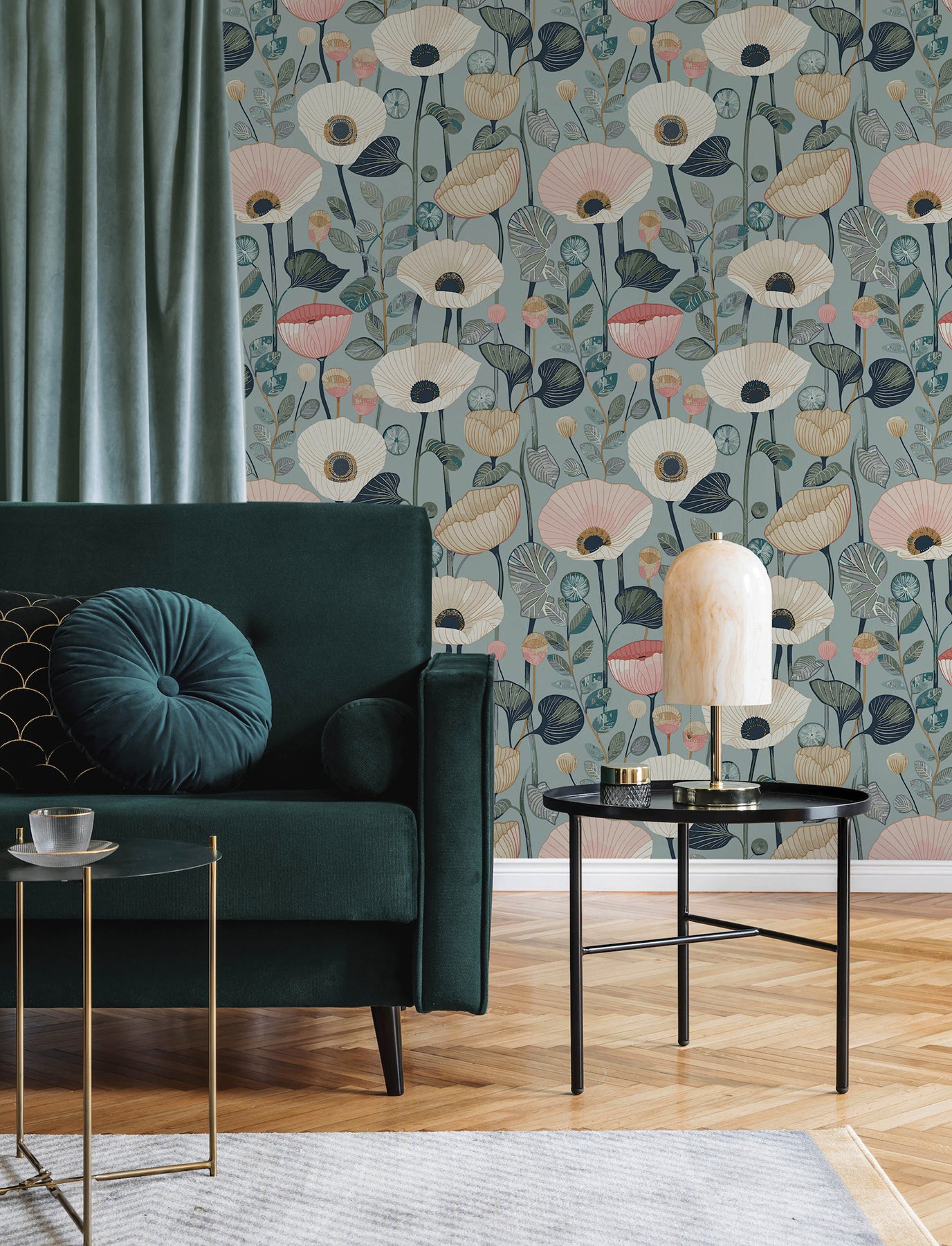 Mindra Wallpaper in light blue color - pattern number 4197-27872 - by A Street Prints in the Kaleidoscope collection