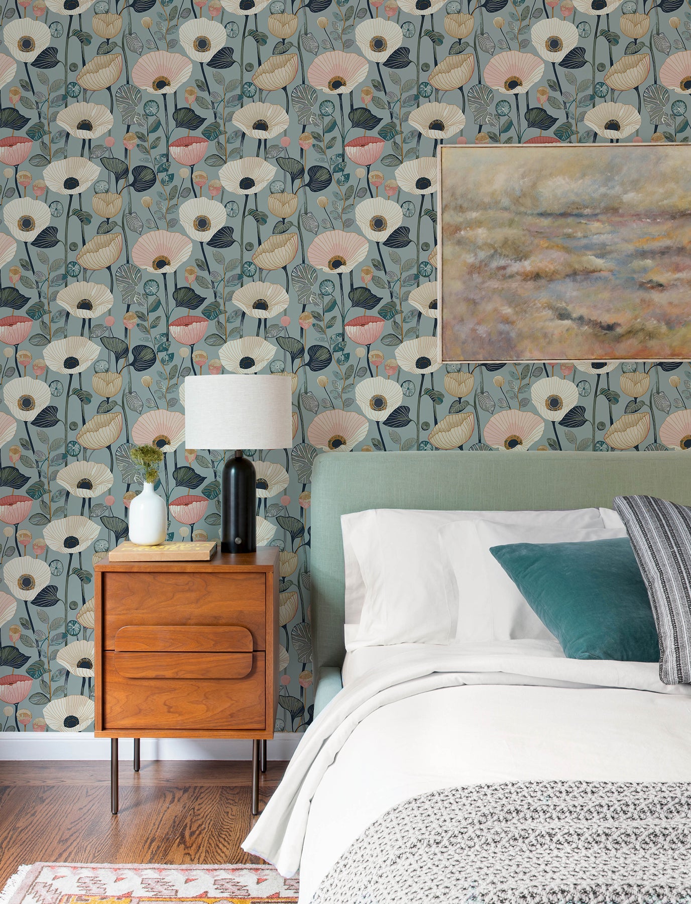 Mindra Wallpaper in light blue color - pattern number 4197-27872 - by A Street Prints in the Kaleidoscope collection