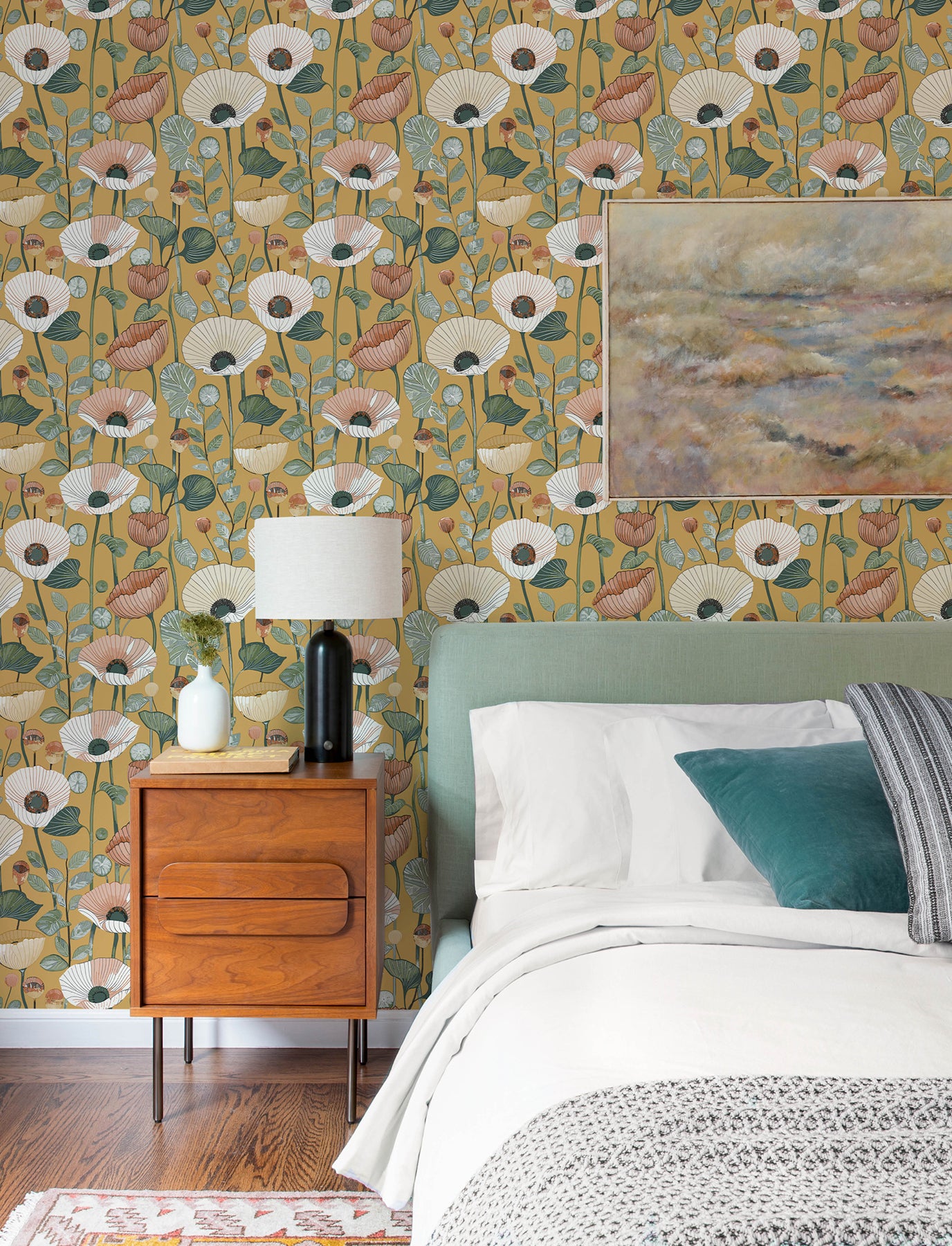 Mindra Wallpaper in mustard color - pattern number 4197-27873 - by A Street Prints in the Kaleidoscope collection
