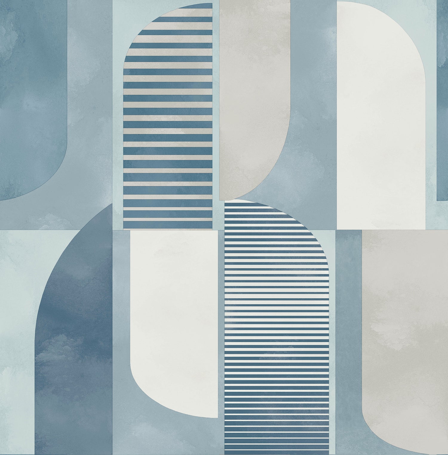 Otto Wallpaper in blue color - pattern number 4197-27880 - by A Street Prints in the Kaleidoscope collection