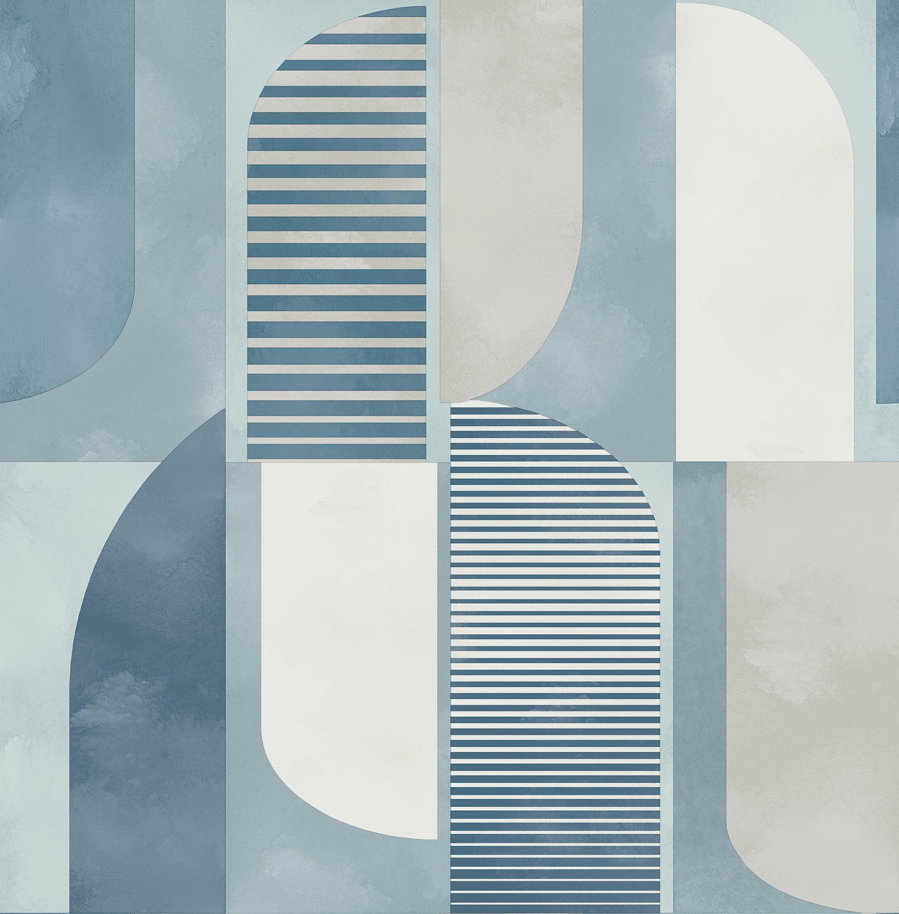 Otto Wallpaper in blue color - pattern number 4197-27880 - by A Street Prints in the Kaleidoscope collection