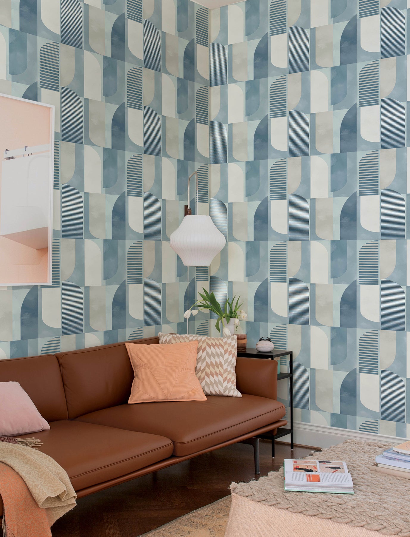 Otto Wallpaper in blue color - pattern number 4197-27880 - by A Street Prints in the Kaleidoscope collection