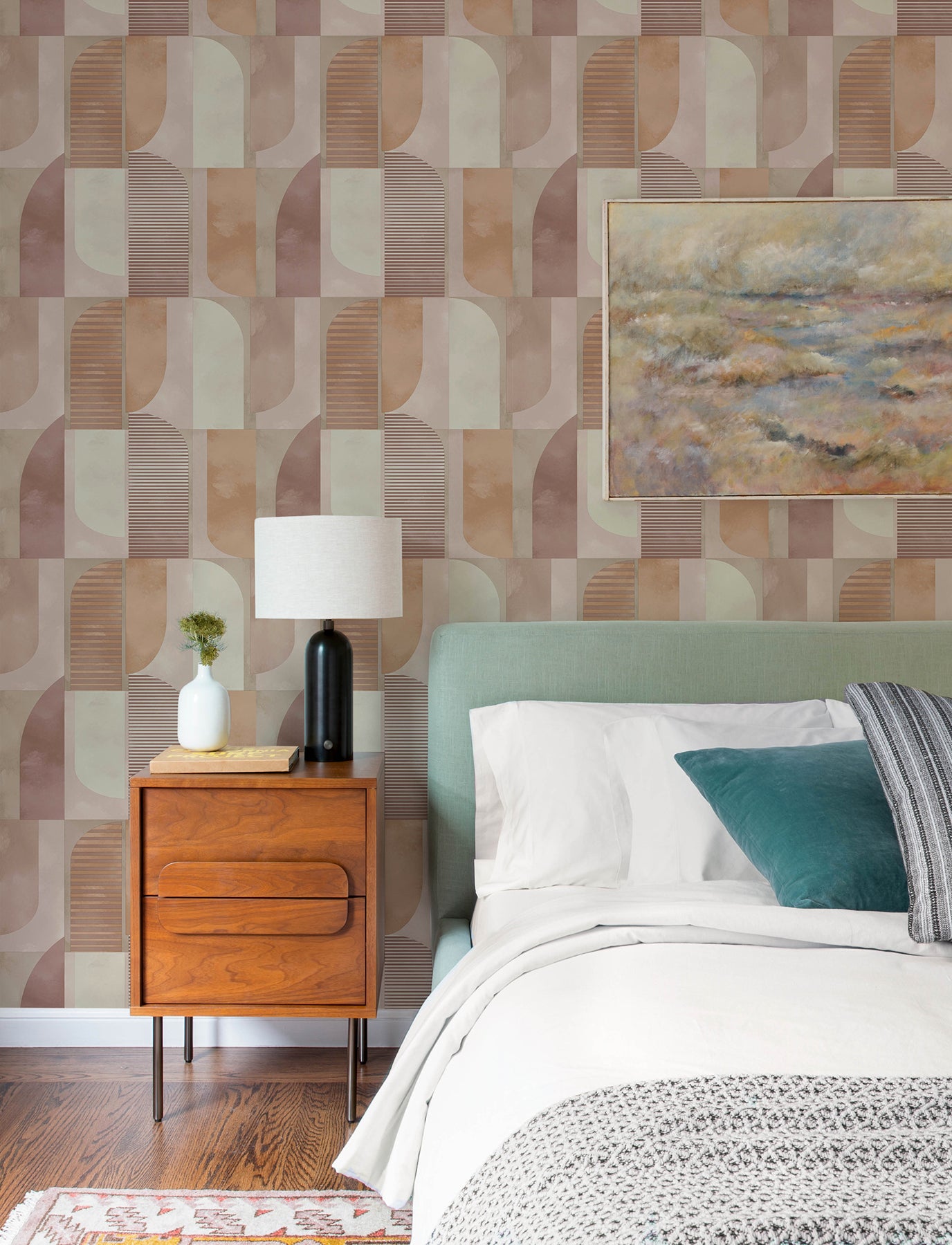 Otto Wallpaper in raspberry color - pattern number 4197-27882 - by A Street Prints in the Kaleidoscope collection