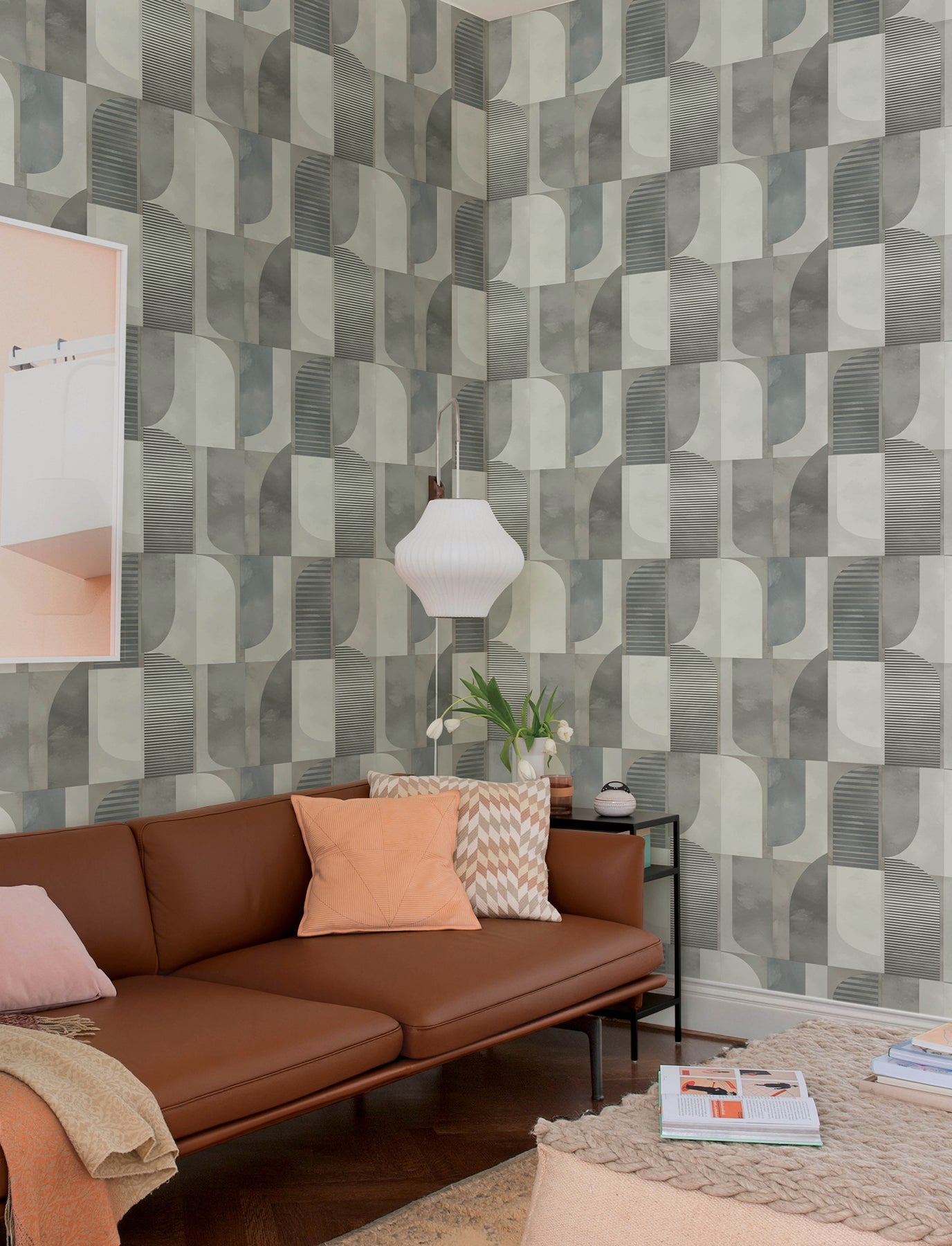 Otto Wallpaper in slate color - pattern number 4197-27883 - by A Street Prints in the Kaleidoscope collection