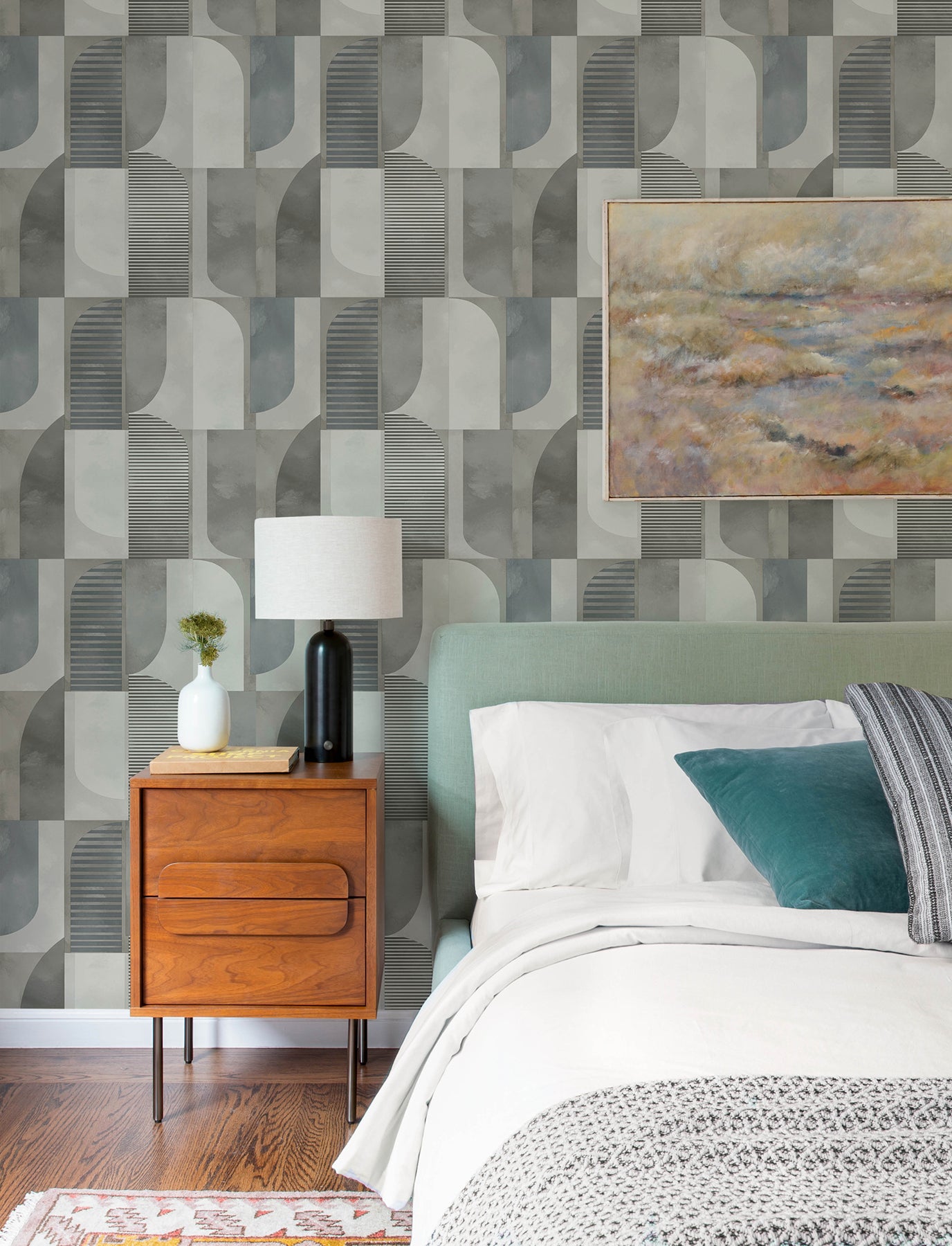 Otto Wallpaper in slate color - pattern number 4197-27883 - by A Street Prints in the Kaleidoscope collection