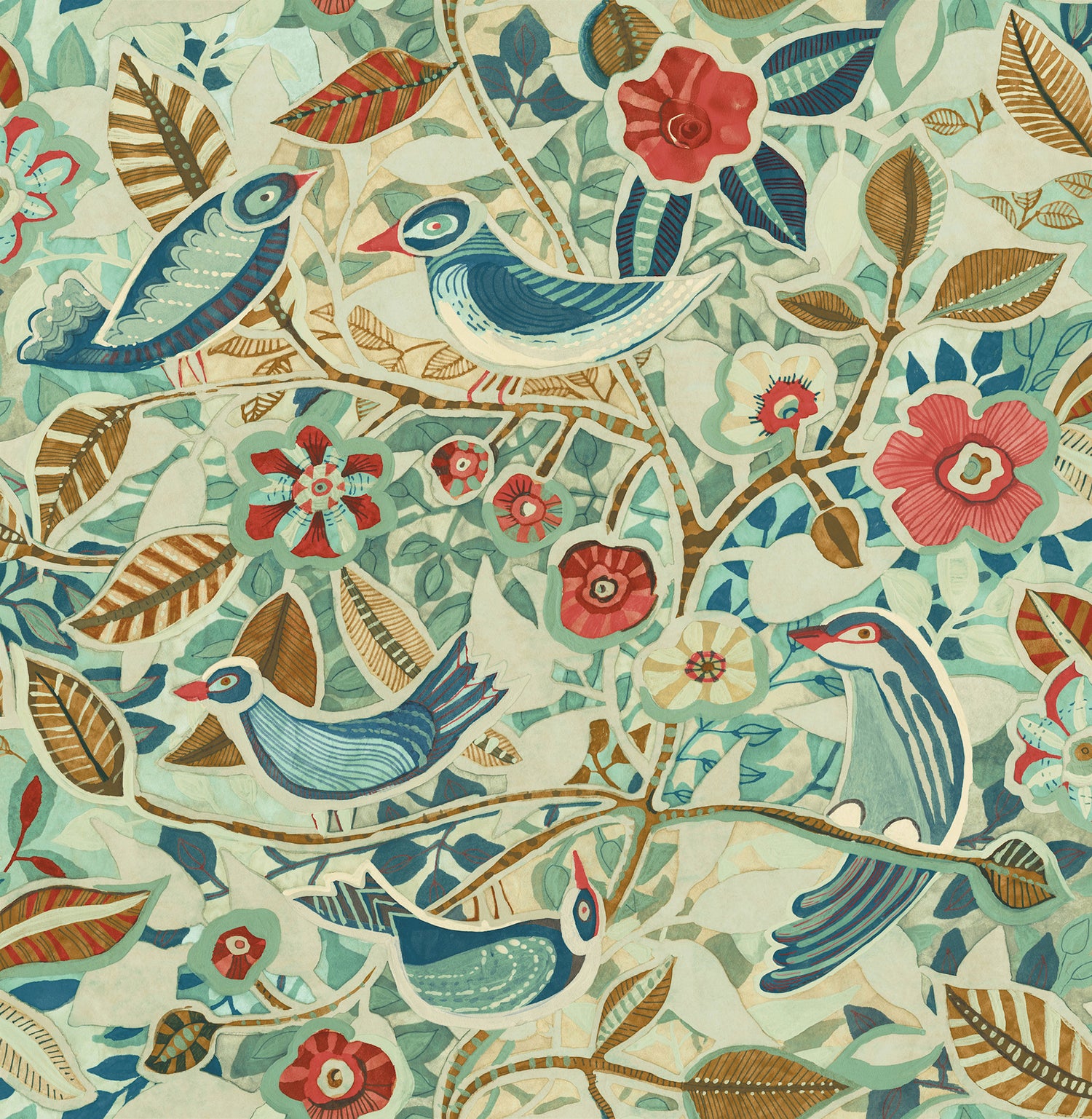 Manette Wallpaper in turquoise color - pattern number 4197-27884 - by A Street Prints in the Kaleidoscope collection