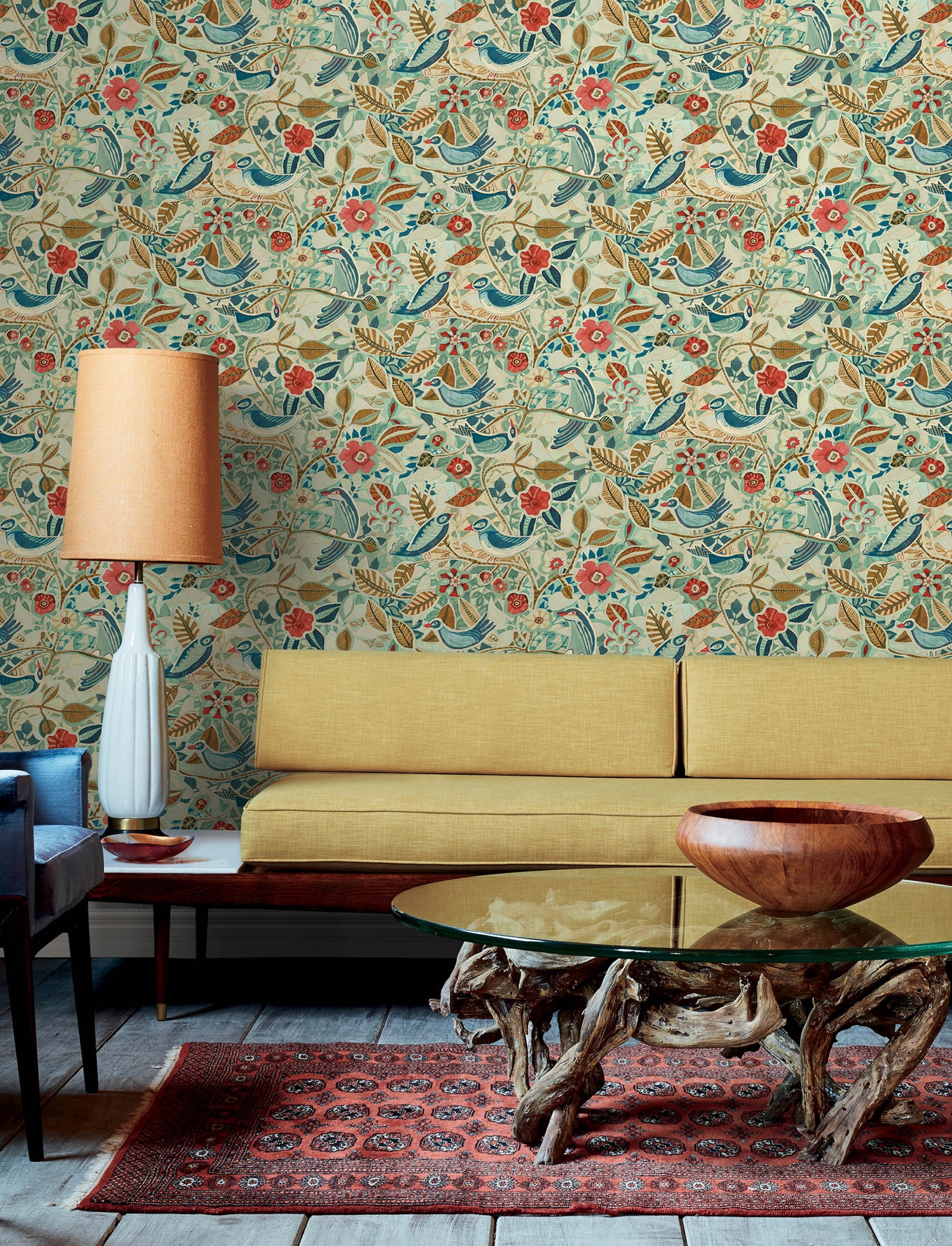 Manette Wallpaper in turquoise color - pattern number 4197-27884 - by A Street Prints in the Kaleidoscope collection