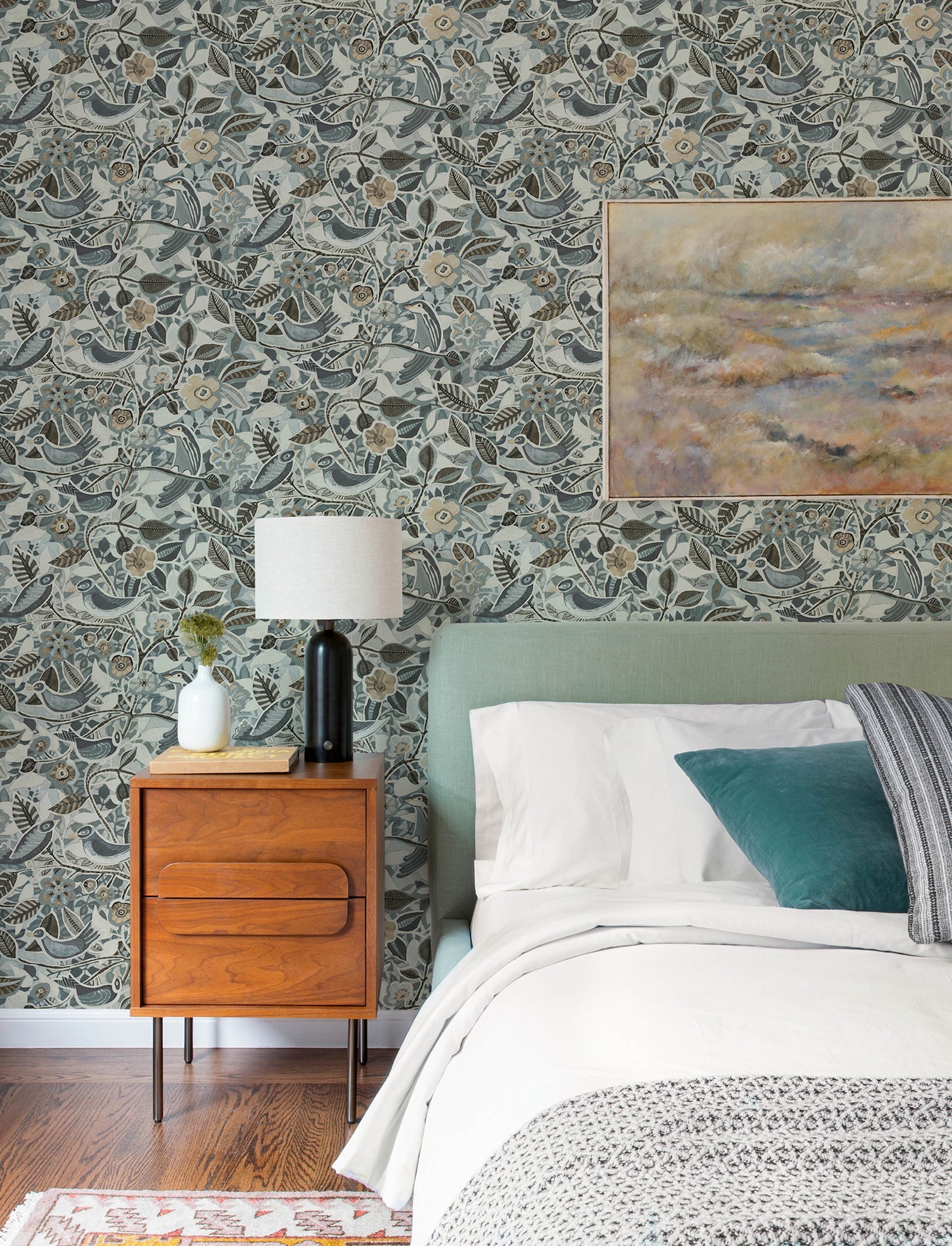 Manette Wallpaper in slate color - pattern number 4197-27886 - by A Street Prints in the Kaleidoscope collection