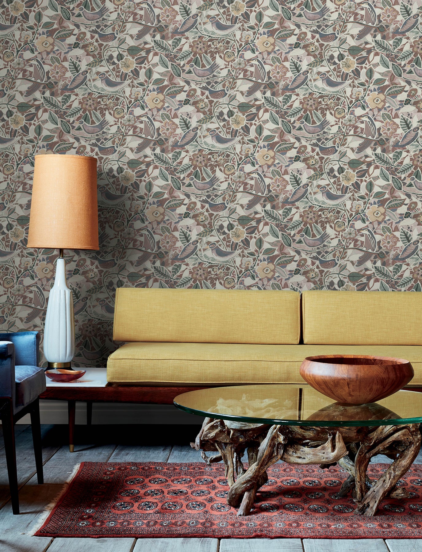 Manette Wallpaper in plum color - pattern number 4197-27887 - by A Street Prints in the Kaleidoscope collection