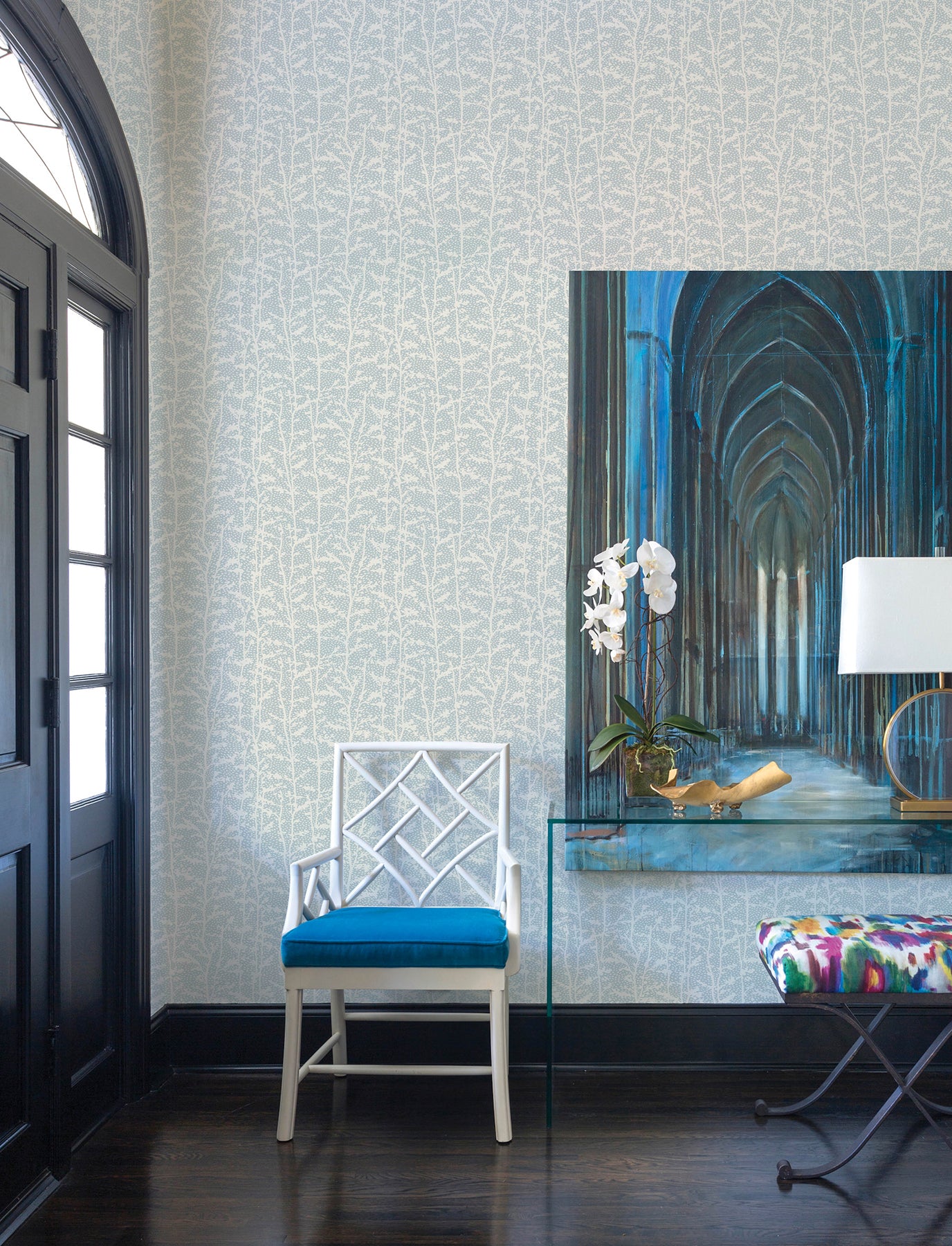 Layton Wallpaper in light blue color - pattern number 4197-83750 - by A Street Prints in the Kaleidoscope collection