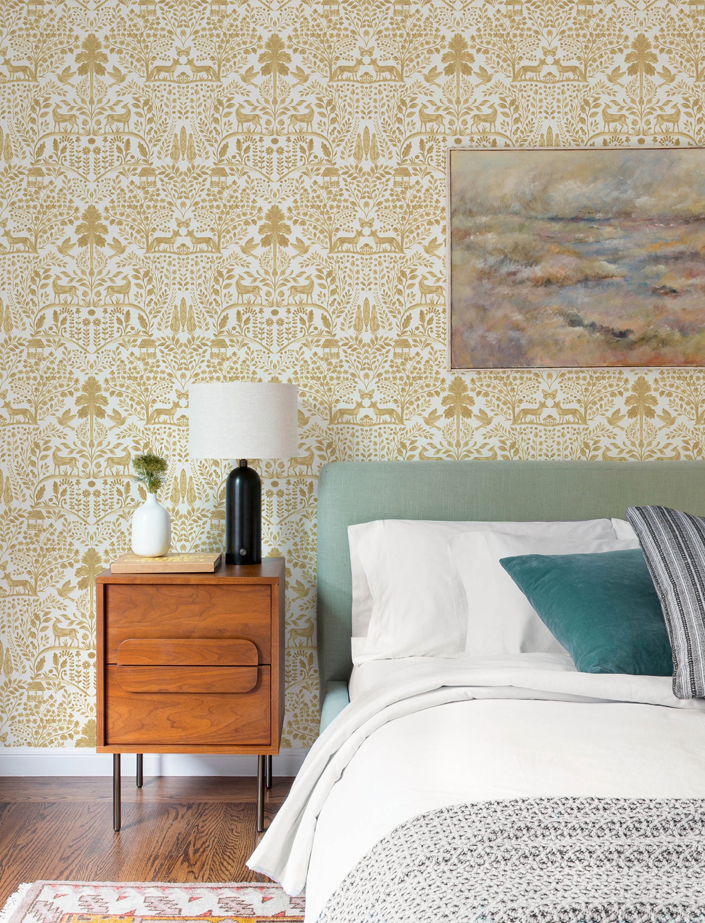 Anoki Wallpaper in yellow color - pattern number 4197-83756 - by A Street Prints in the Kaleidoscope collection
